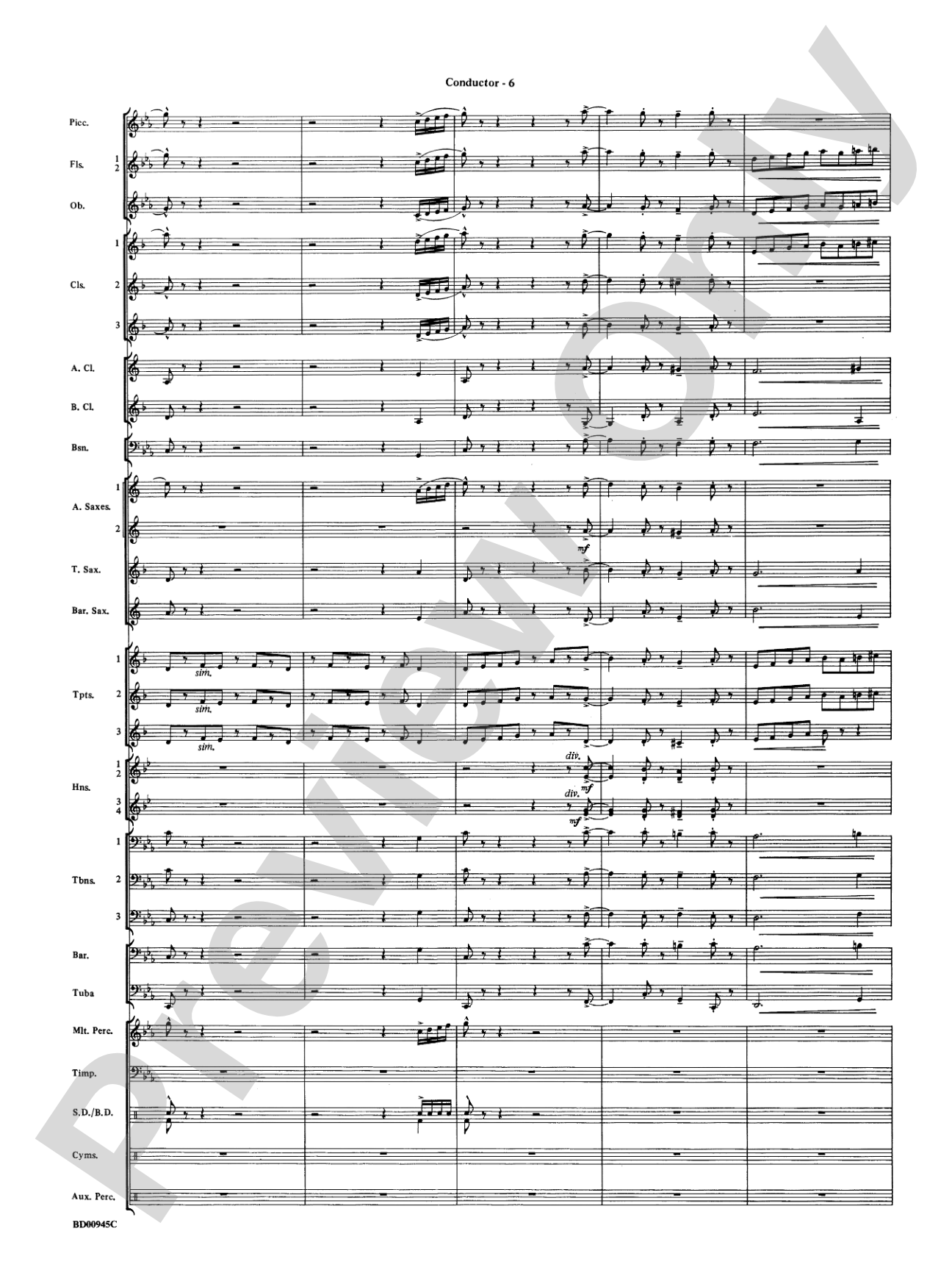 Okeanos: Concert Band Conductor Score & Parts
