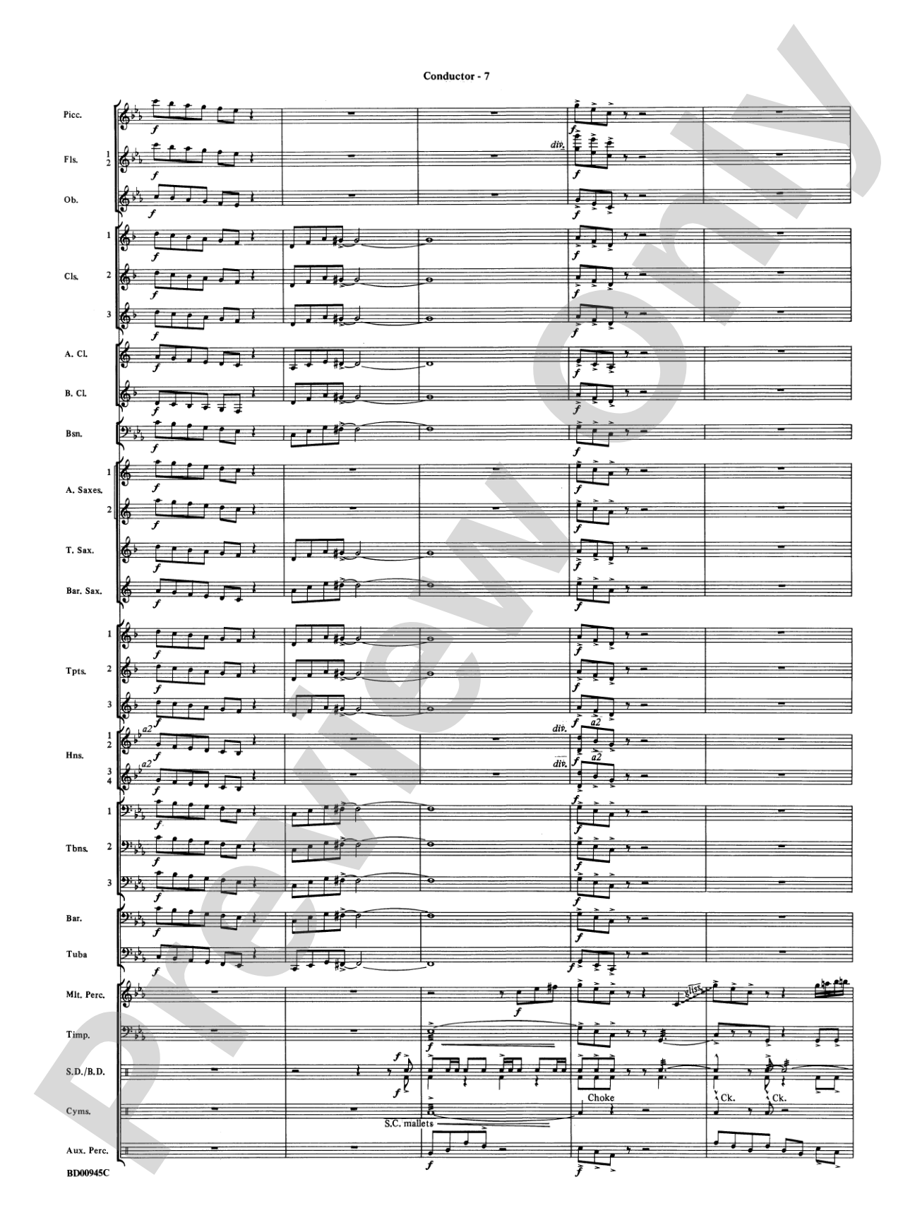 Okeanos: Concert Band Conductor Score & Parts