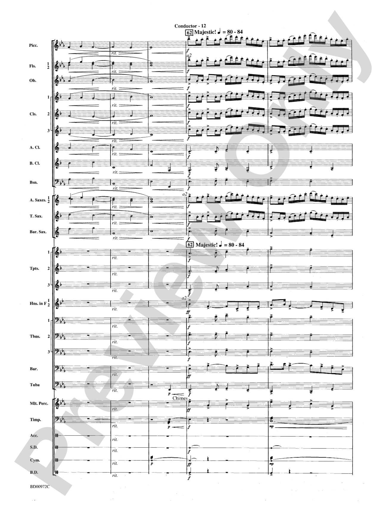 In the Bleak Midwinter: Concert Band Conductor Score & Parts