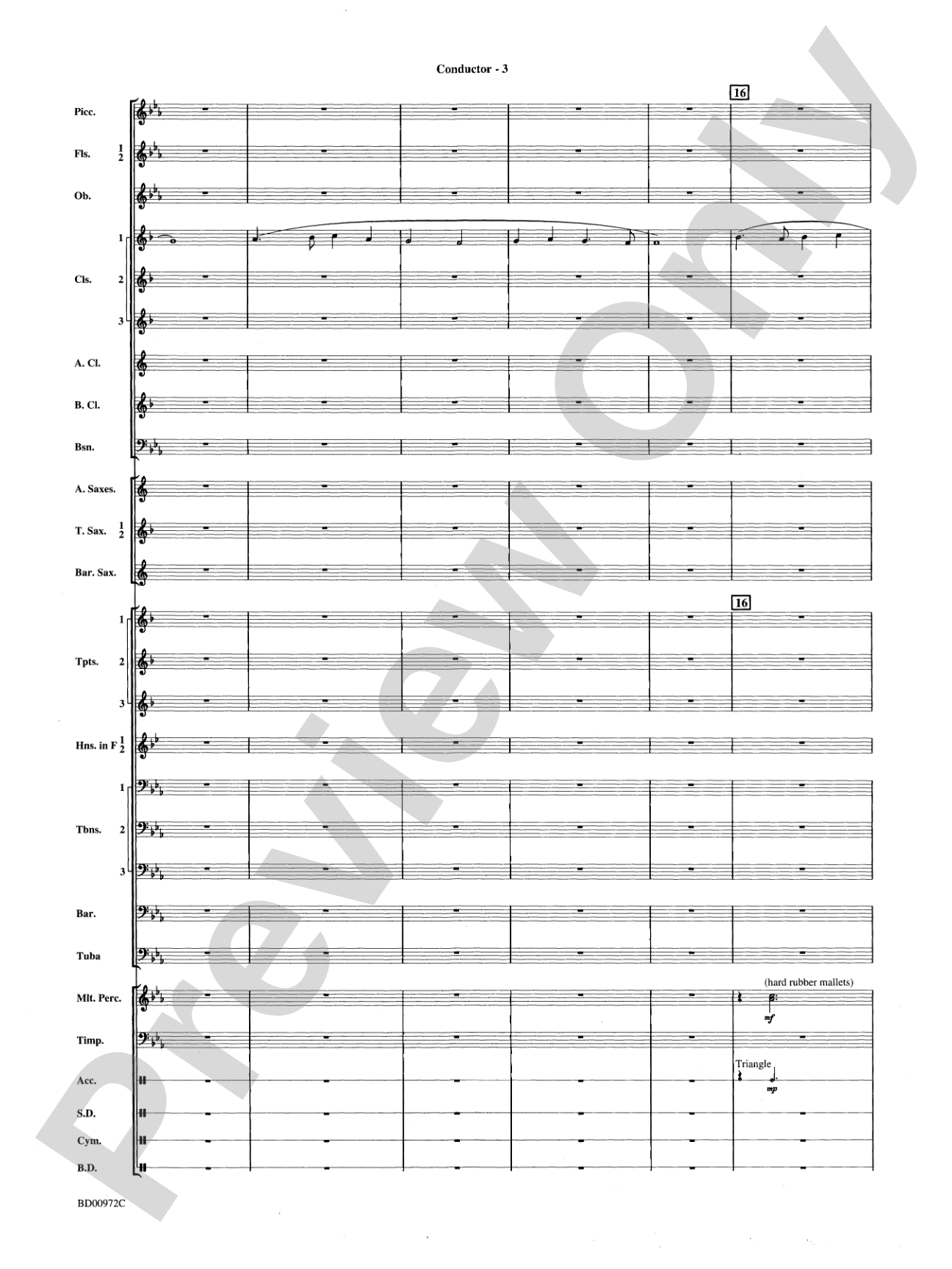 In the Bleak Midwinter: Concert Band Conductor Score & Parts