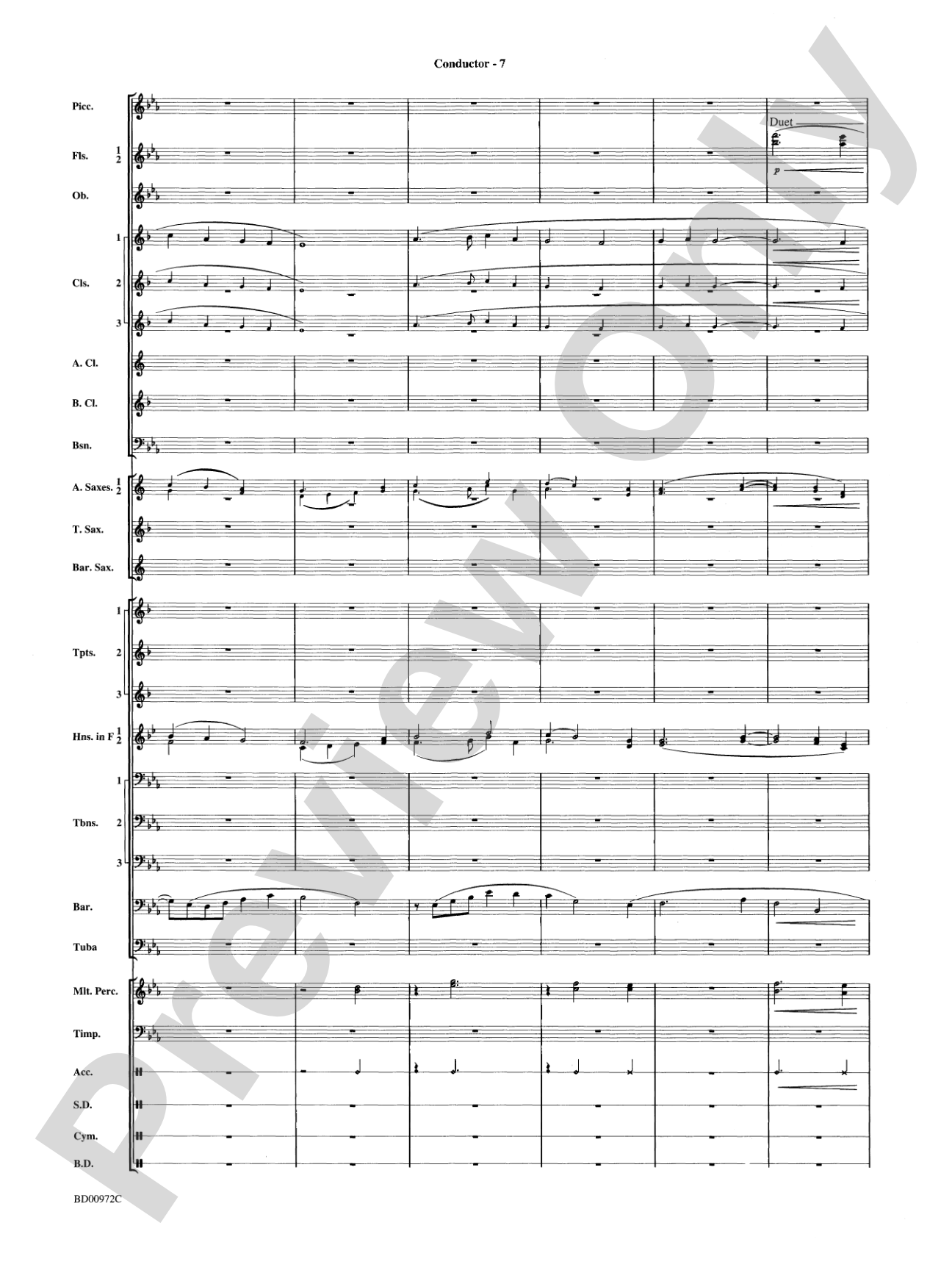 In the Bleak Midwinter: Concert Band Conductor Score & Parts