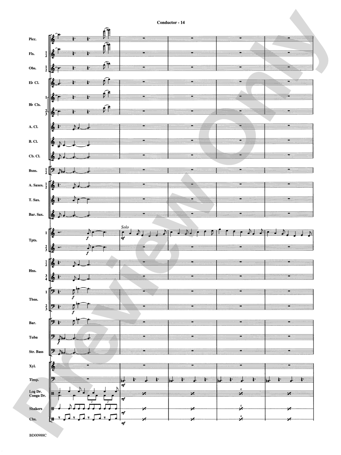 Kilimanjaro: An African Portrait: Concert Band Conductor Score & Parts