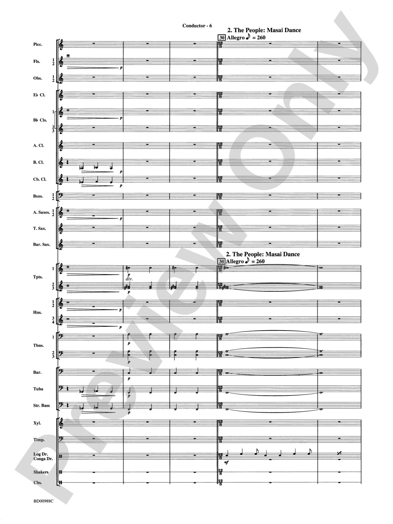 Kilimanjaro: An African Portrait: Concert Band Conductor Score & Parts
