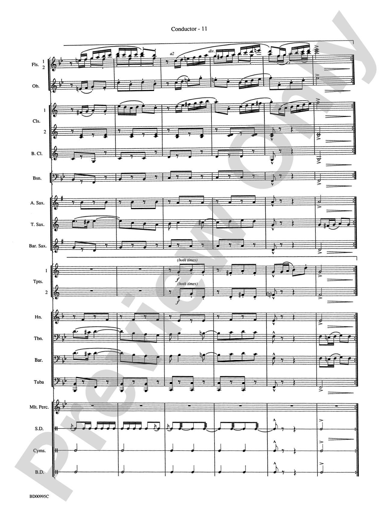 Rolling Thunder (Concert March): Concert Band Conductor Score & Parts