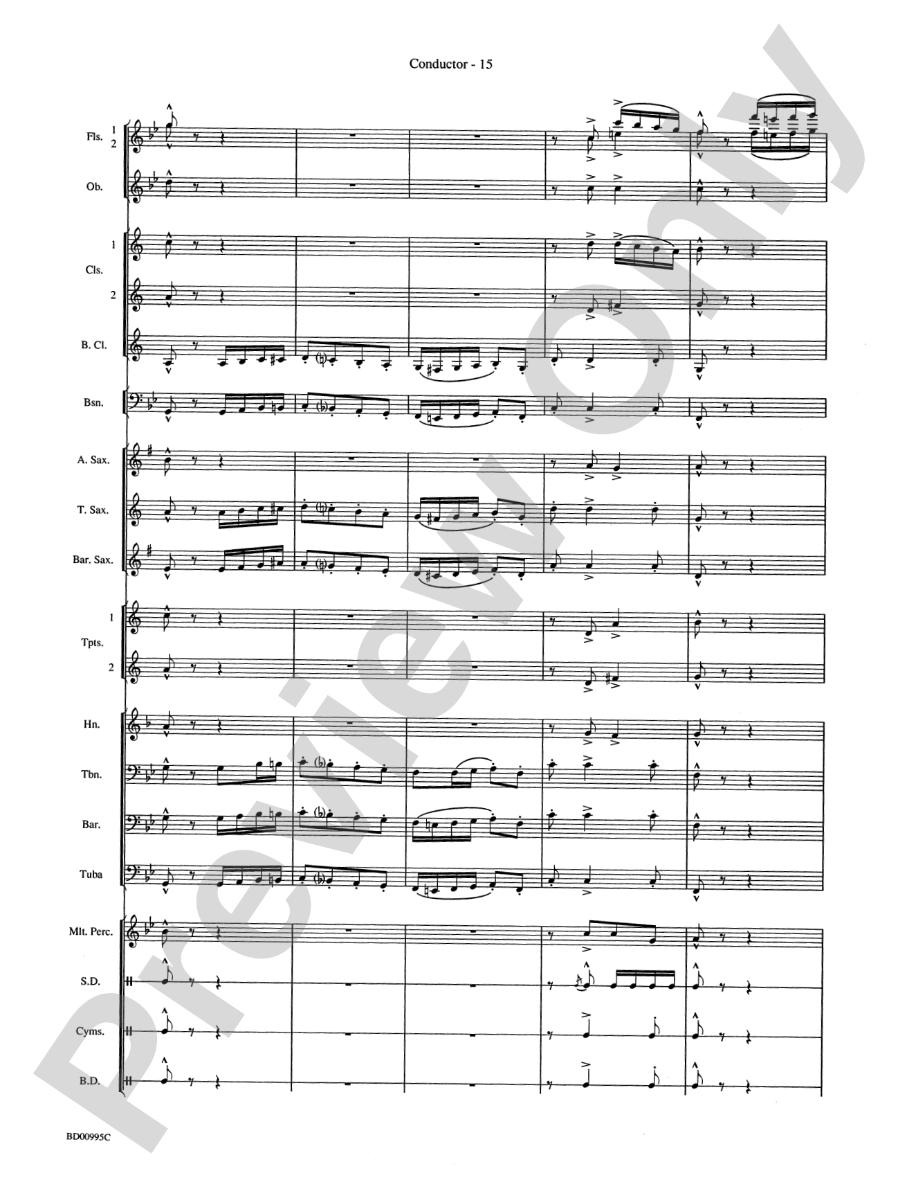 Rolling Thunder (Concert March): Concert Band Conductor Score & Parts