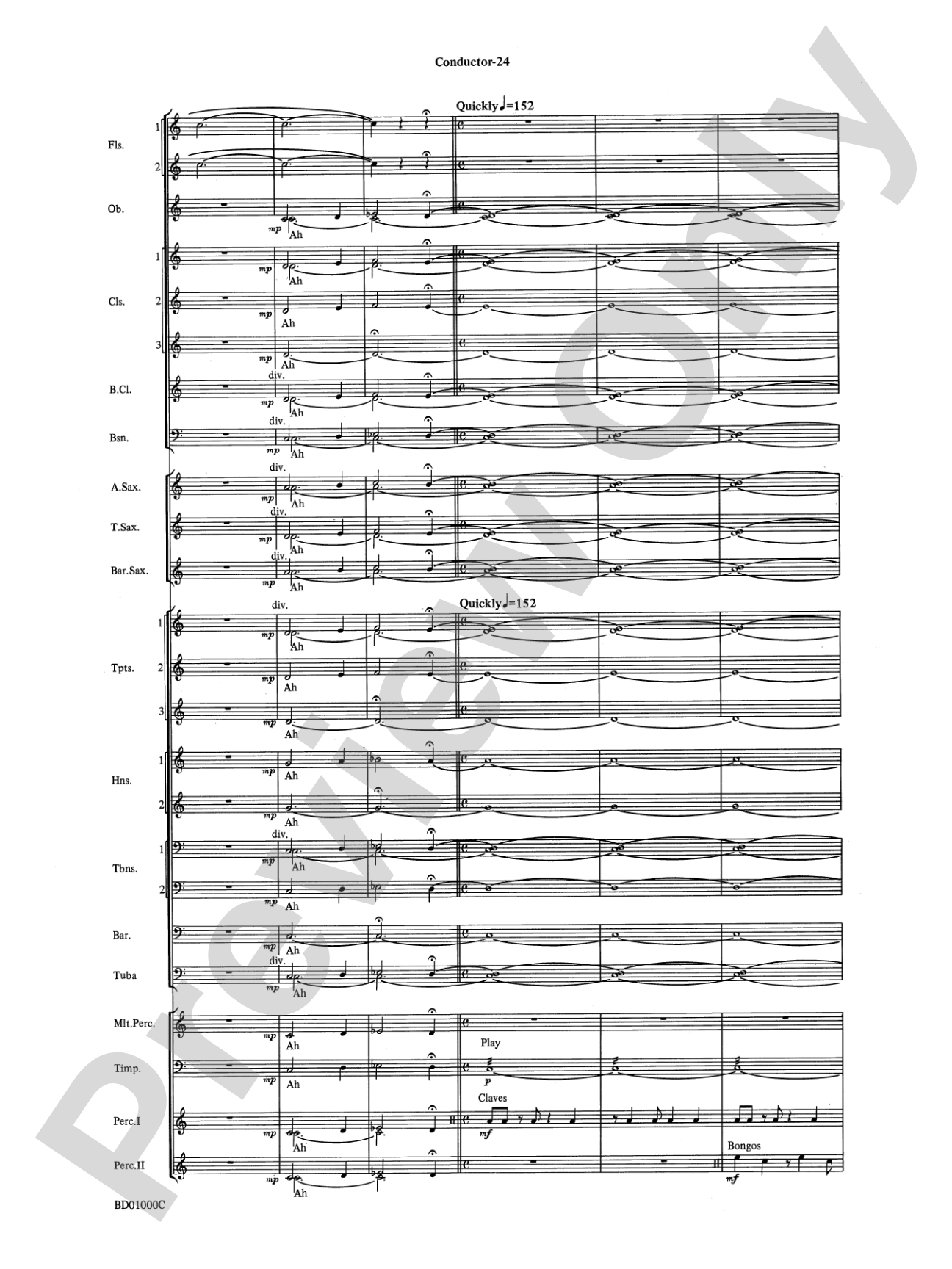 Chant Rituals: Concert Band Conductor Score & Parts