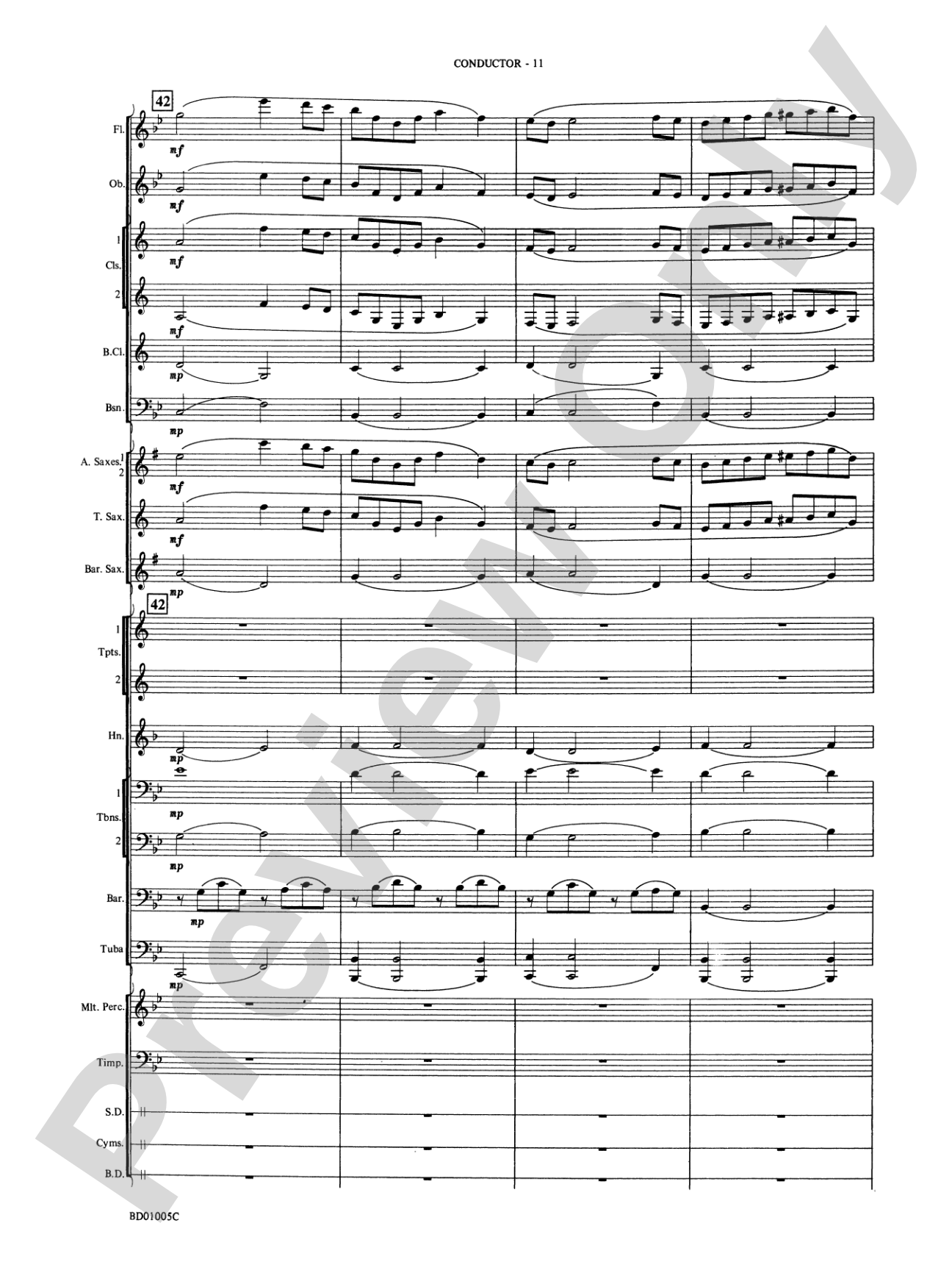 March Slav: Concert Band Conductor Score & Parts