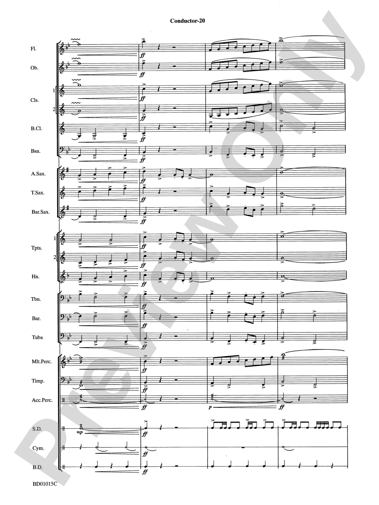 Ash Lawn Echoes (An Overture for Band): Concert Band Conductor Score & Parts