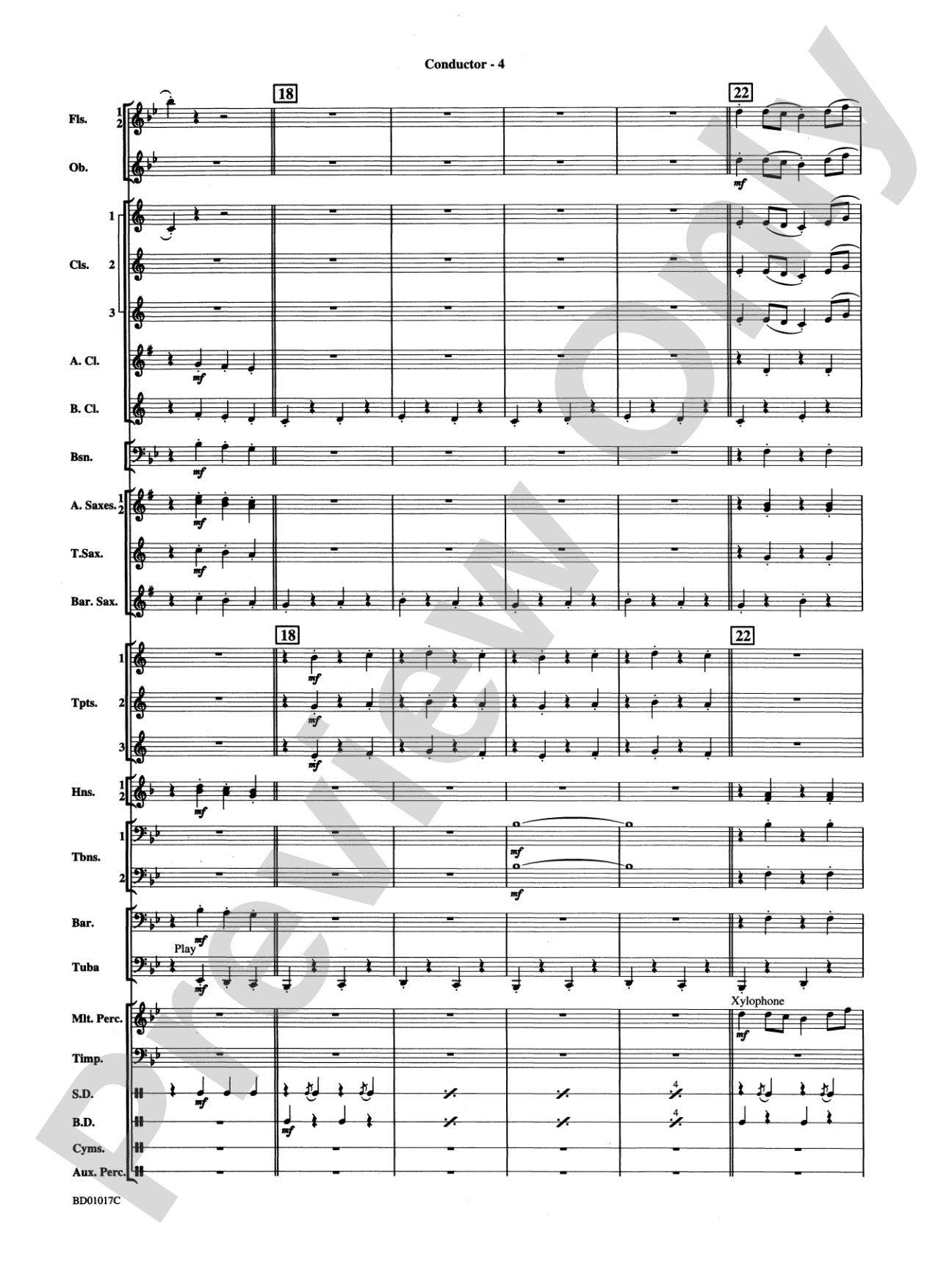 Outback Fantasy (based on Traditional Australian Folk Melodies): Concert Band Conductor Score & Parts