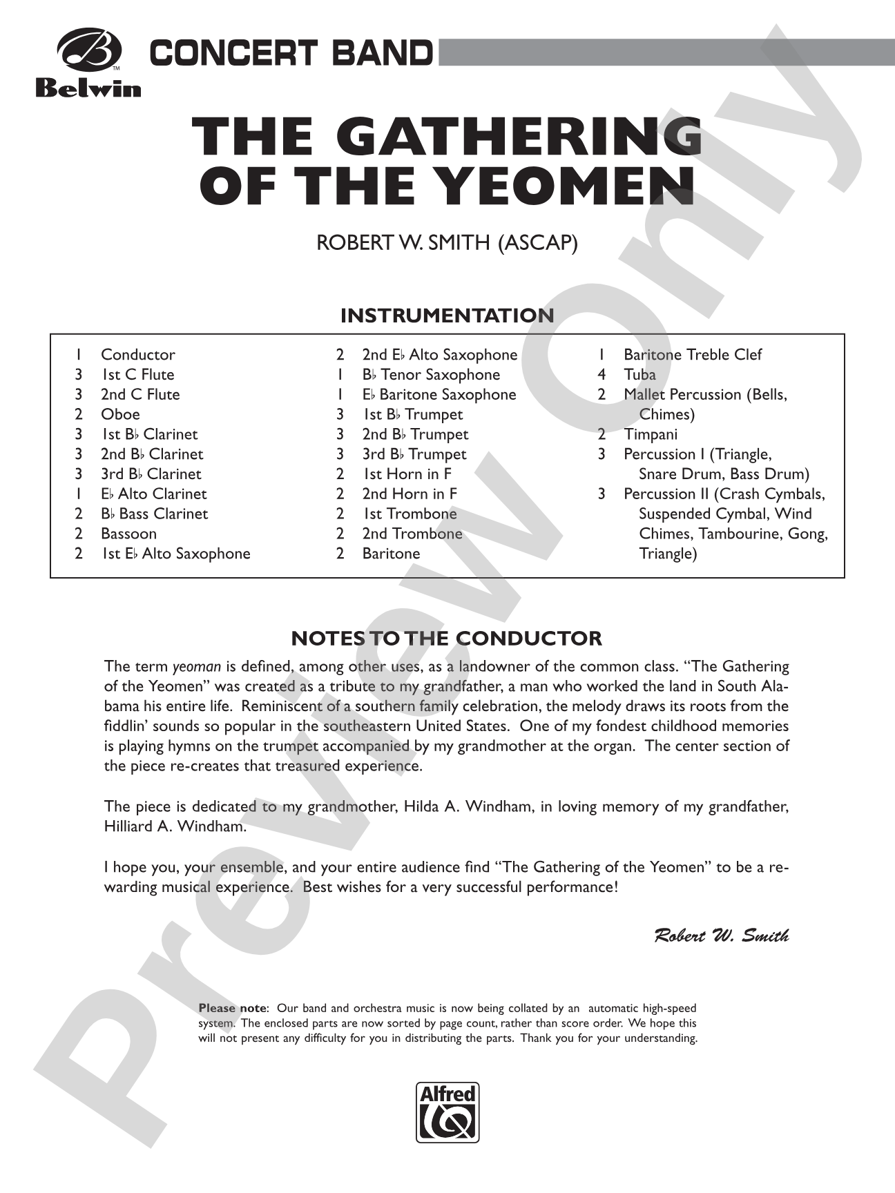 The Gathering of the Yeomen: Concert Band Conductor Score & Parts