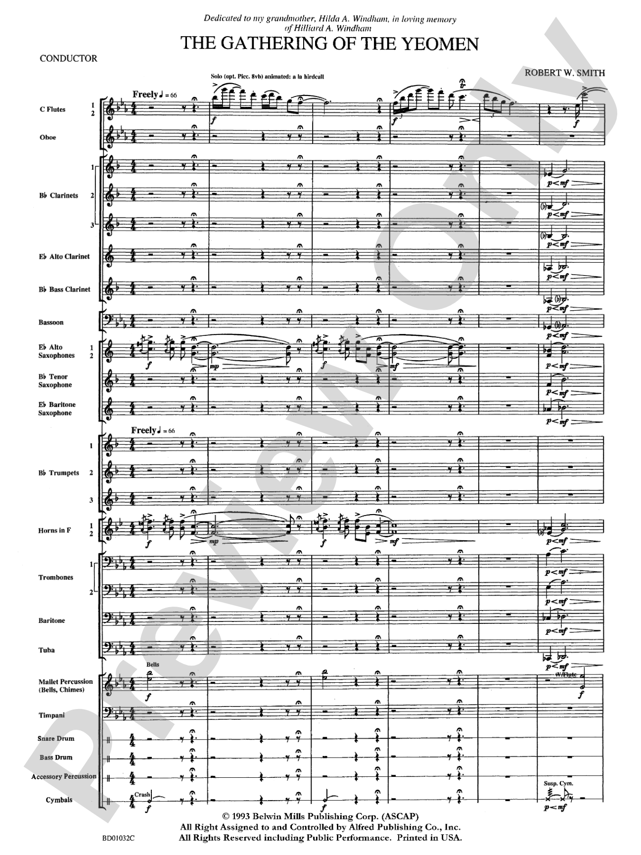 The Gathering of the Yeomen: Concert Band Conductor Score & Parts