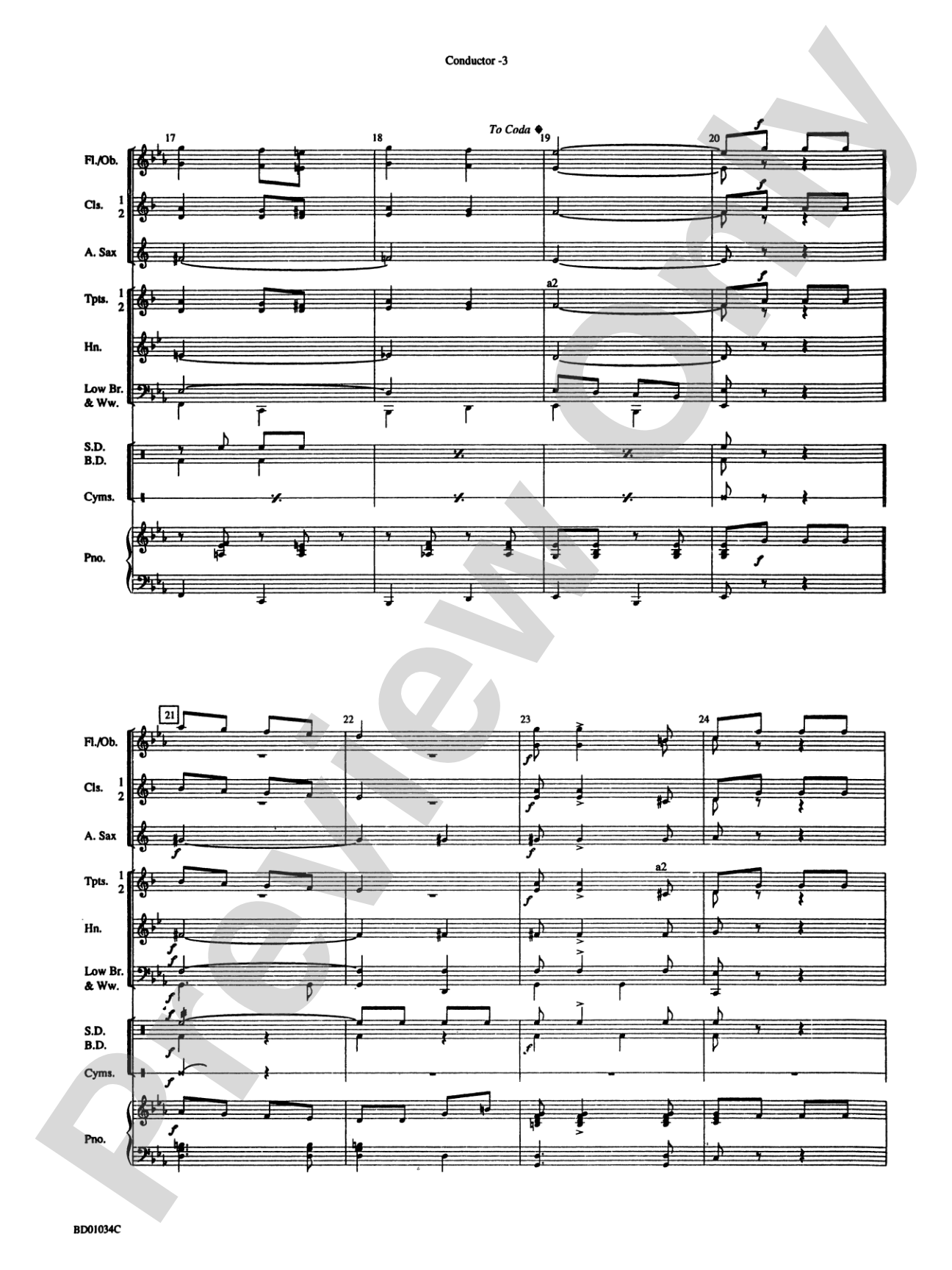 The Billboard March: Concert Band Conductor Score & Parts