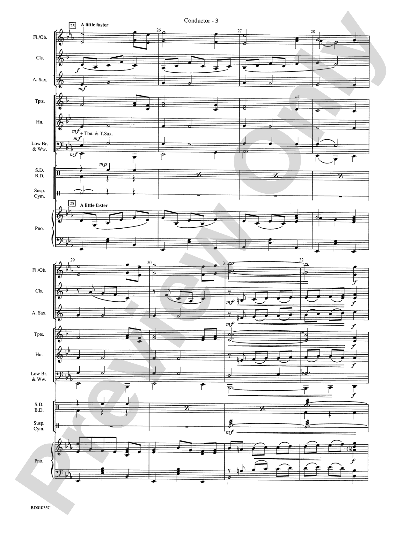 Amazing Grace: Concert Band Conductor Score & Parts