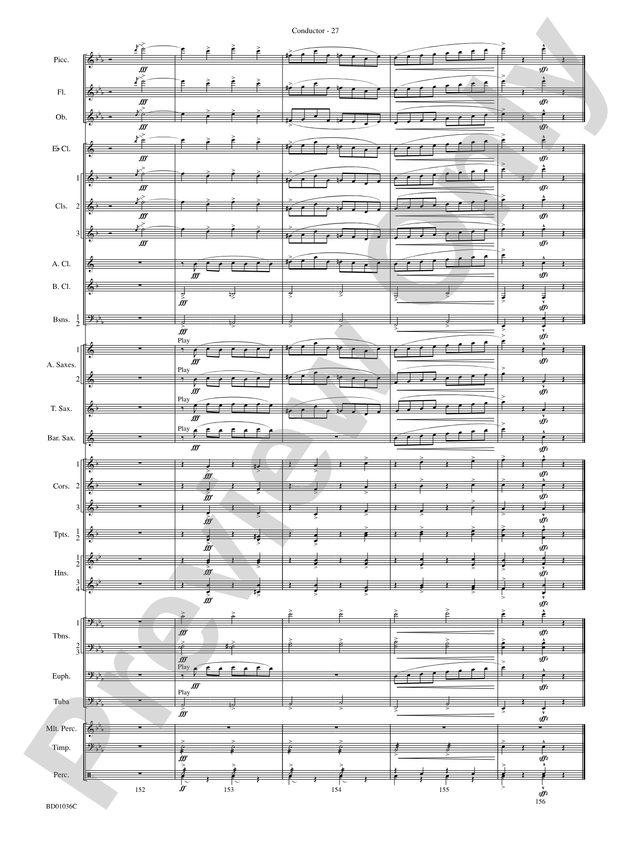 Fiddle-Faddle: Concert Band Conductor Score & Parts