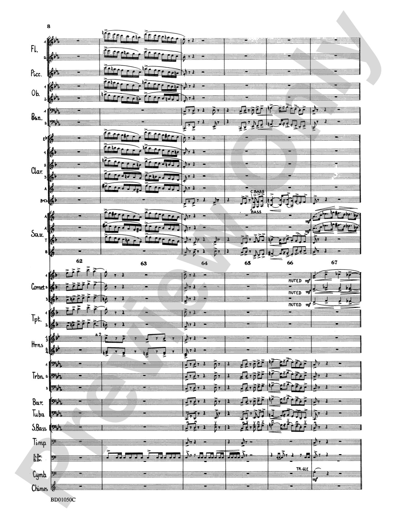Trittico: Concert Band Conductor Score & Parts