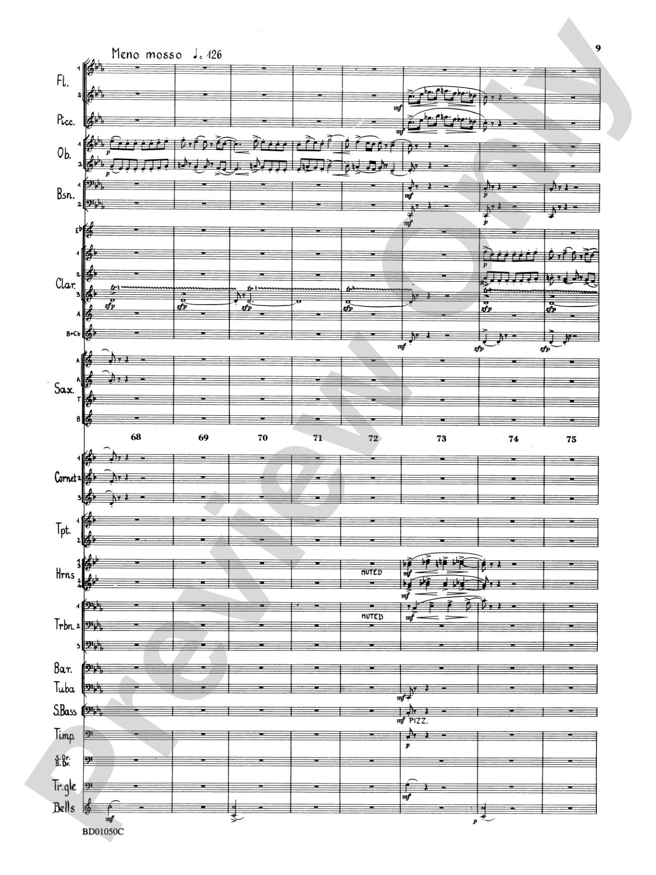 Trittico: Concert Band Conductor Score & Parts