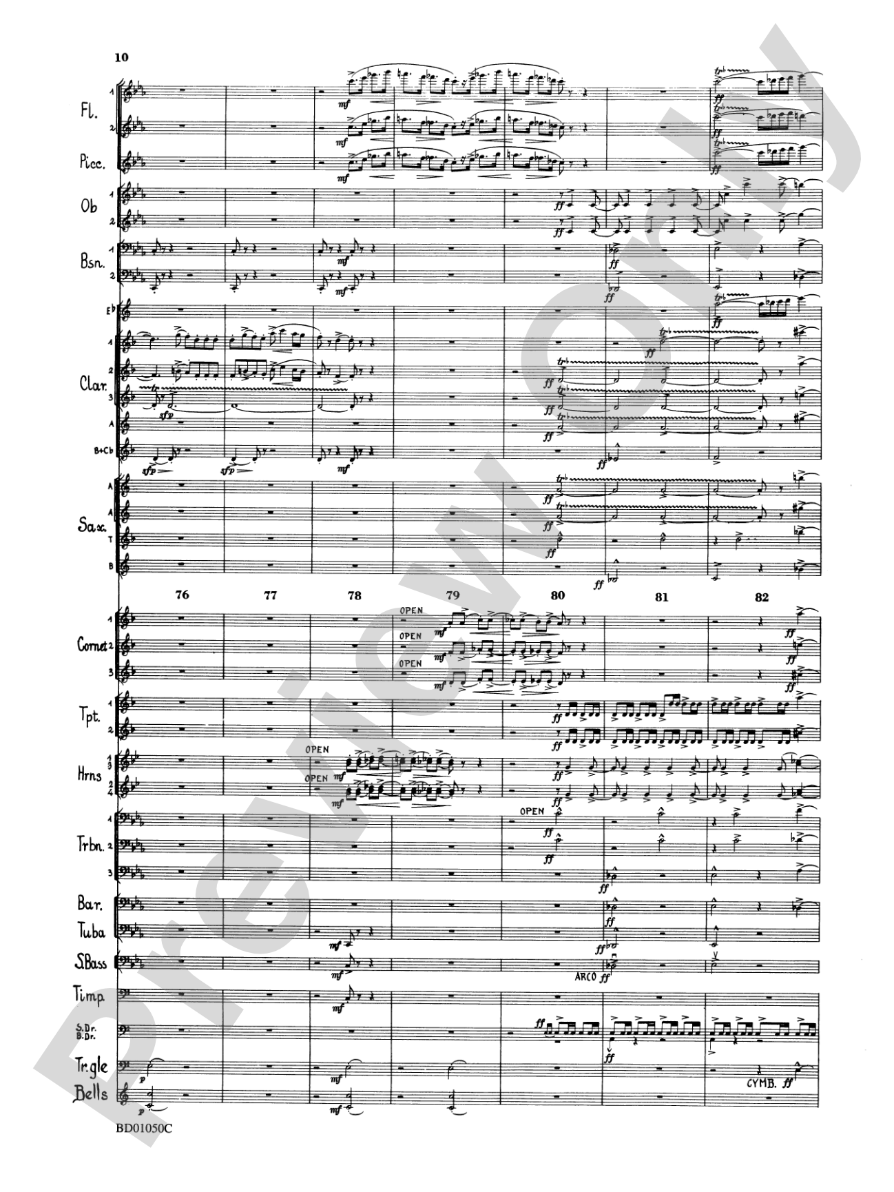 Trittico: Concert Band Conductor Score & Parts