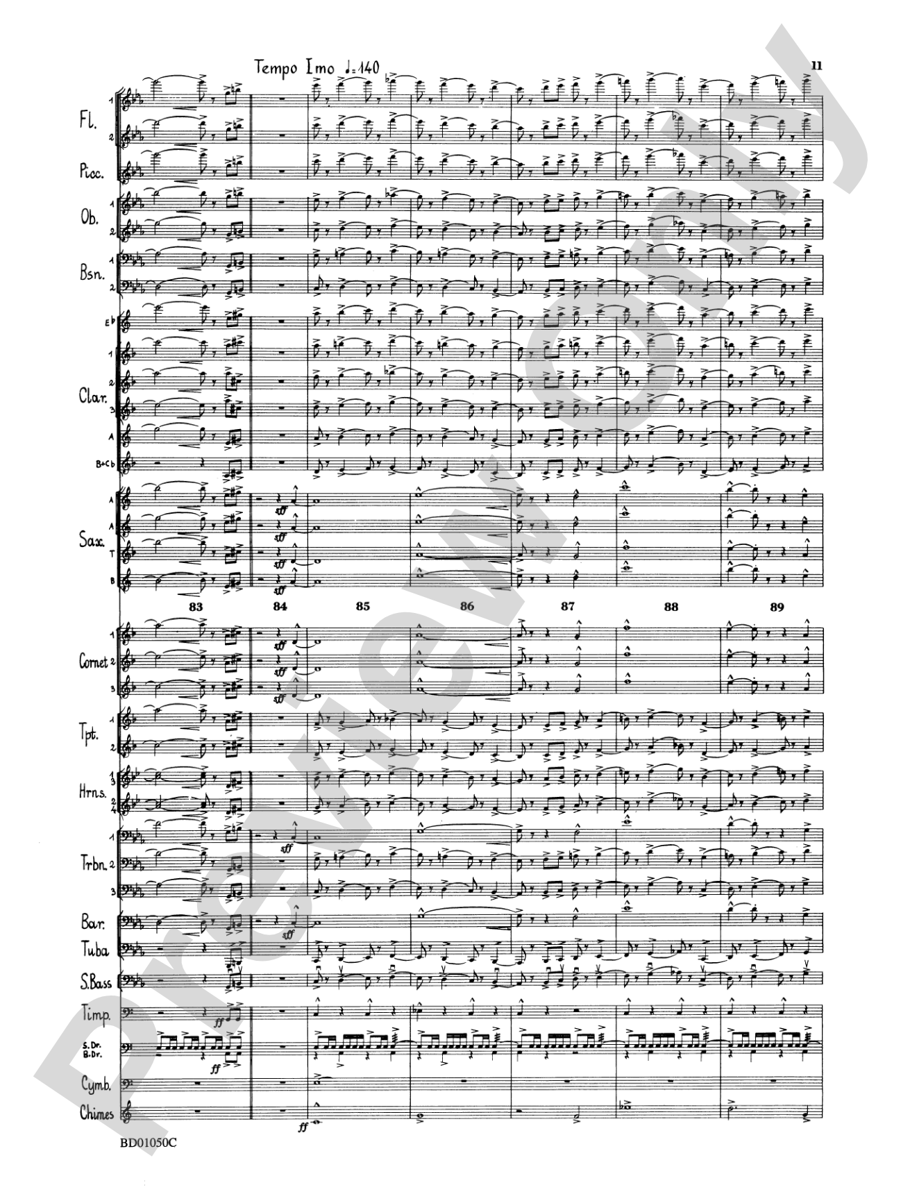 Trittico: Concert Band Conductor Score & Parts