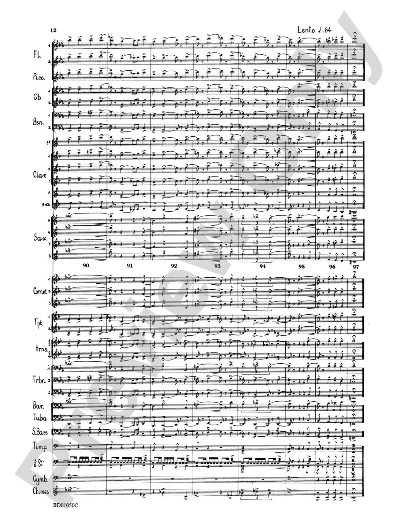 Trittico: Concert Band Conductor Score & Parts