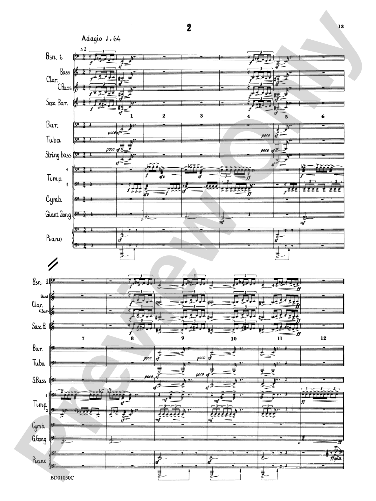 Trittico: Concert Band Conductor Score & Parts