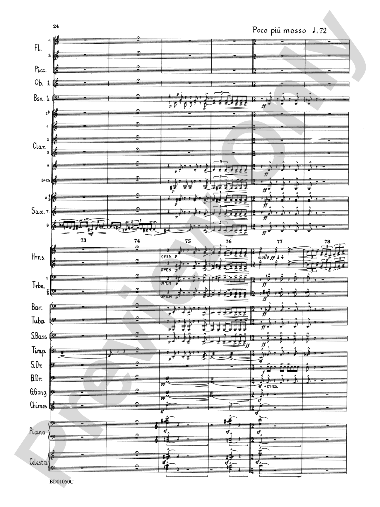 Trittico: Concert Band Conductor Score & Parts