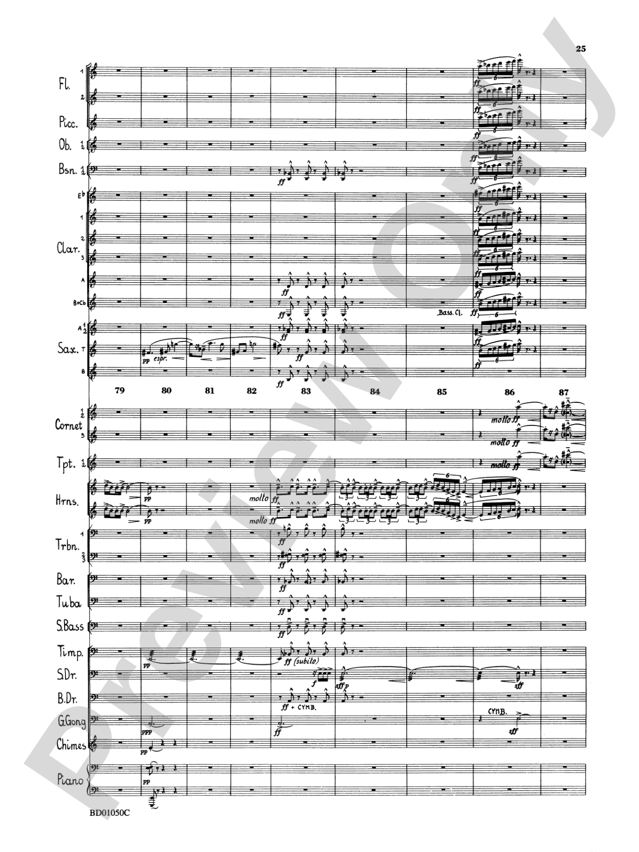 Trittico: Concert Band Conductor Score & Parts