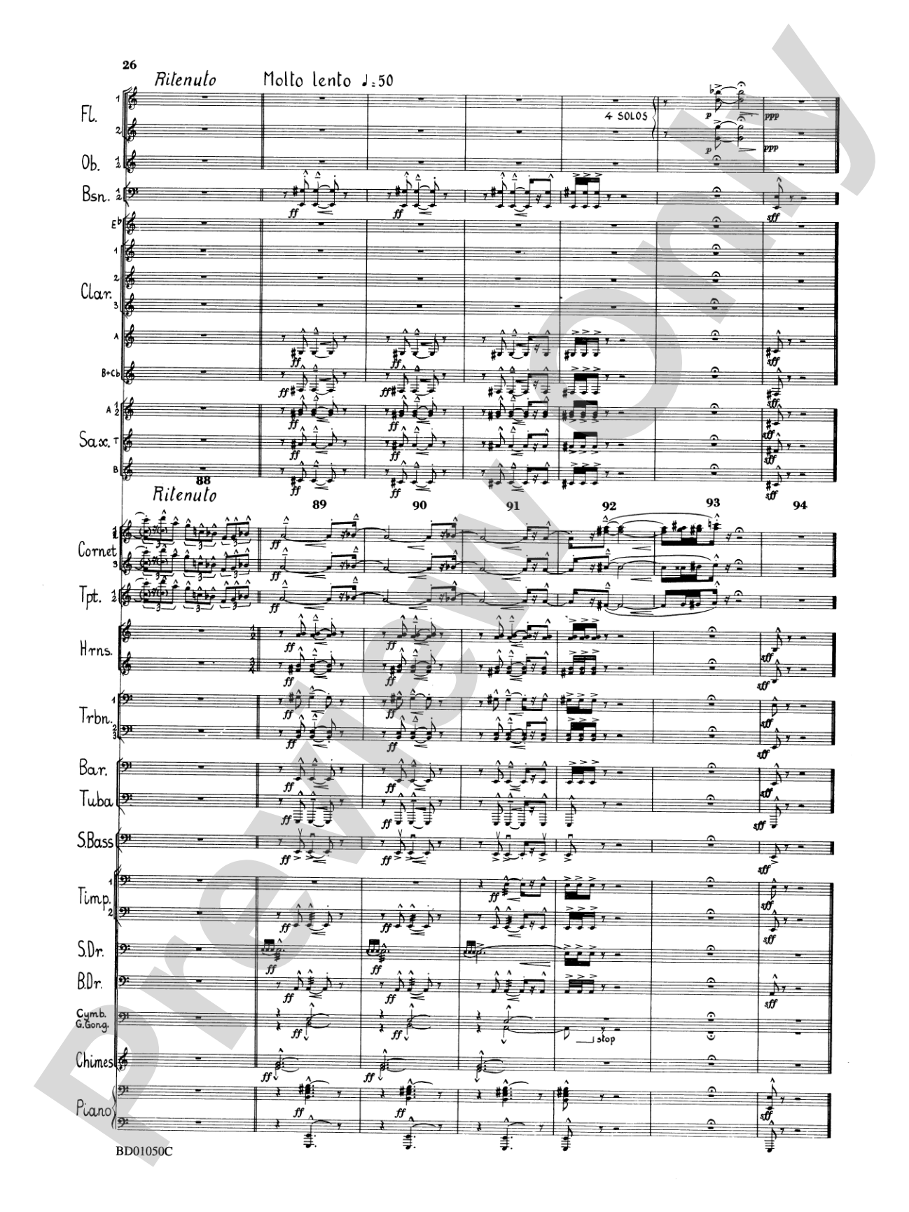 Trittico: Concert Band Conductor Score & Parts
