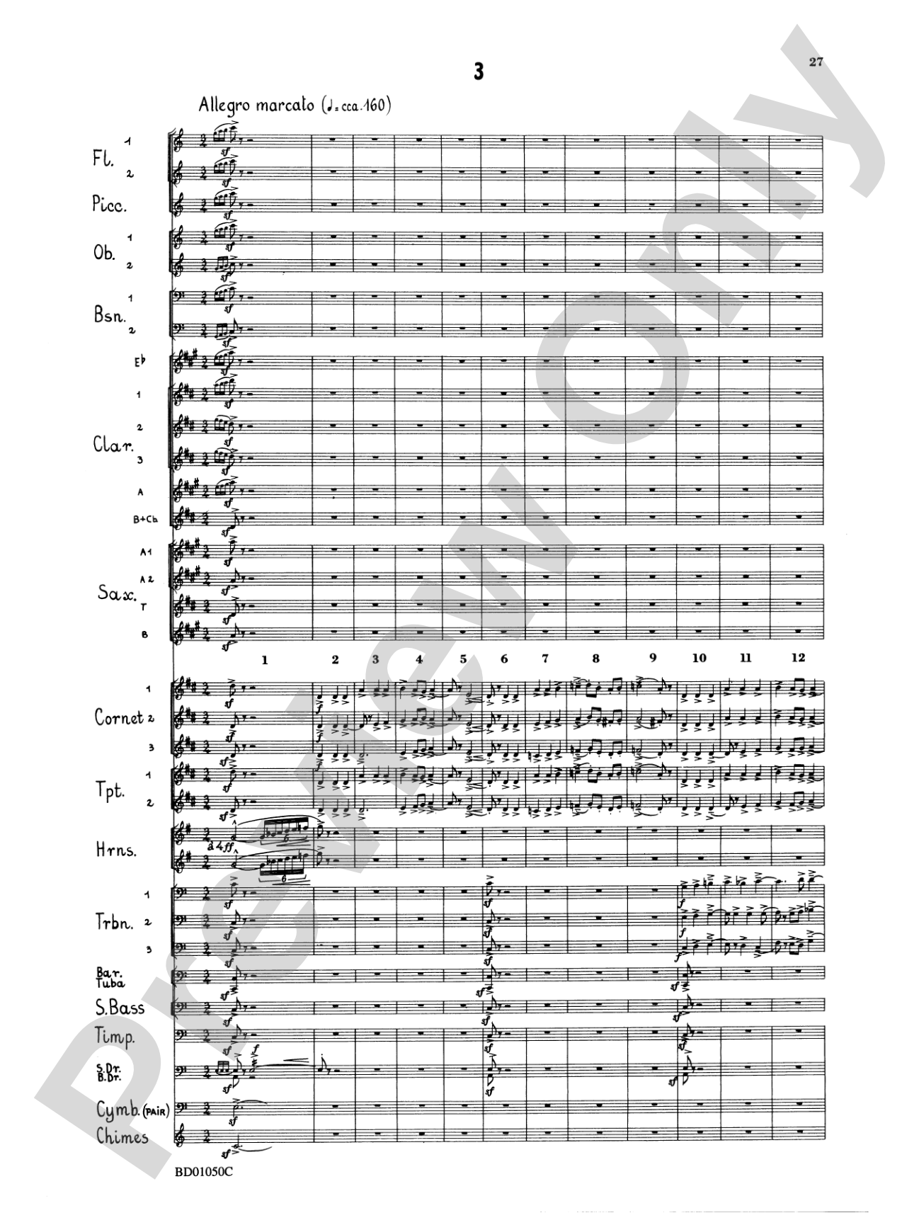 Trittico: Concert Band Conductor Score & Parts