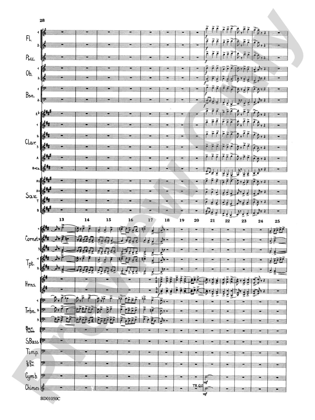 Trittico: Concert Band Conductor Score & Parts