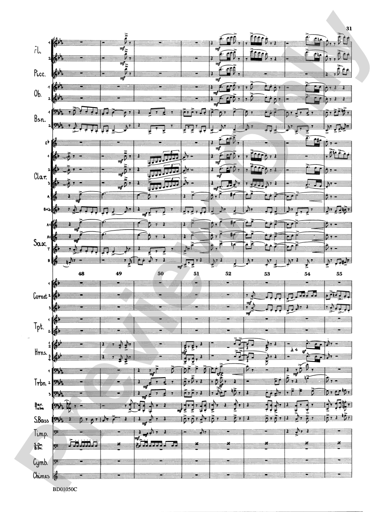 Trittico: Concert Band Conductor Score & Parts