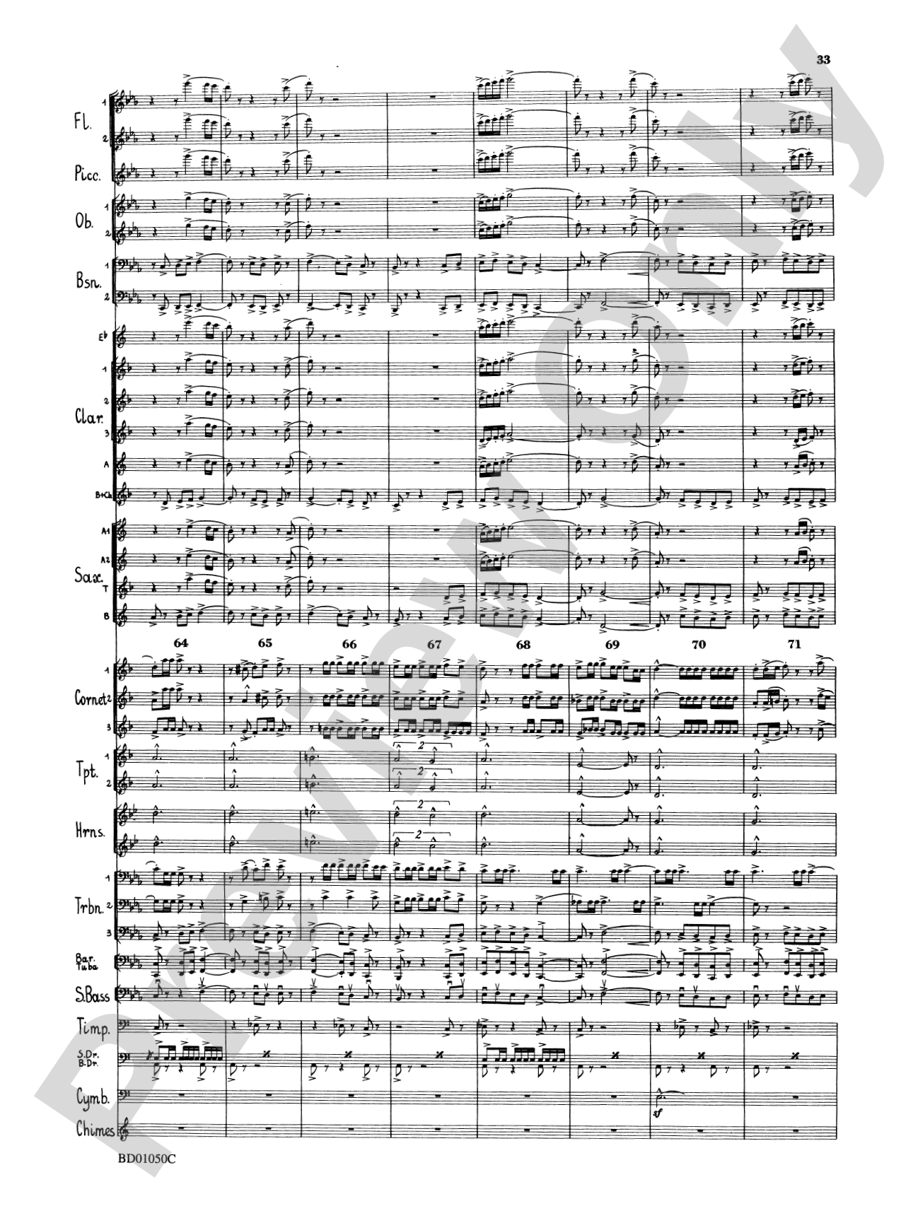 Trittico: Concert Band Conductor Score & Parts