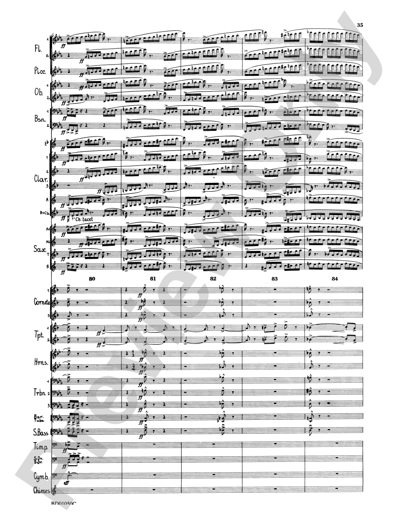 Trittico: Concert Band Conductor Score & Parts