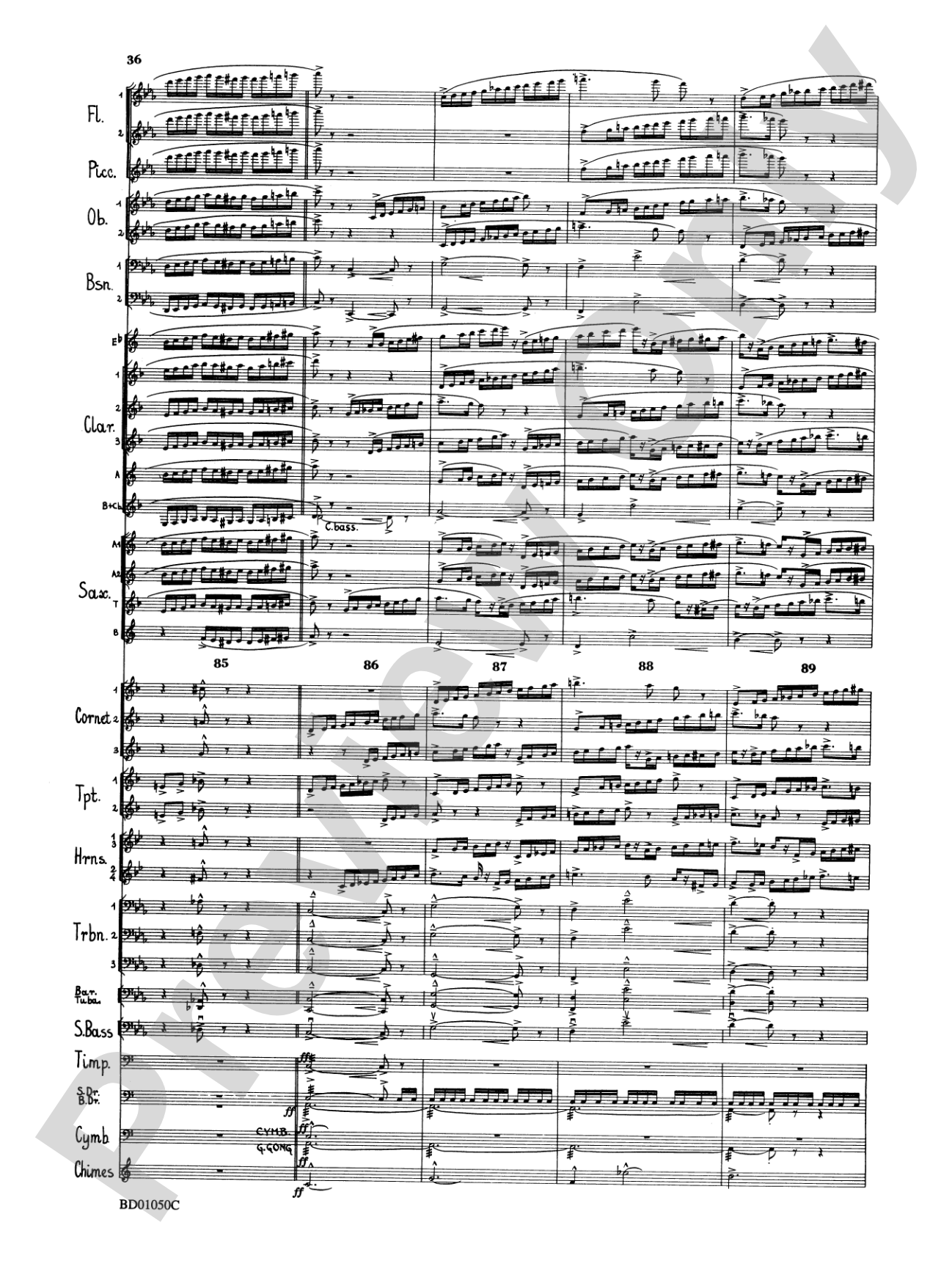 Trittico: Concert Band Conductor Score & Parts