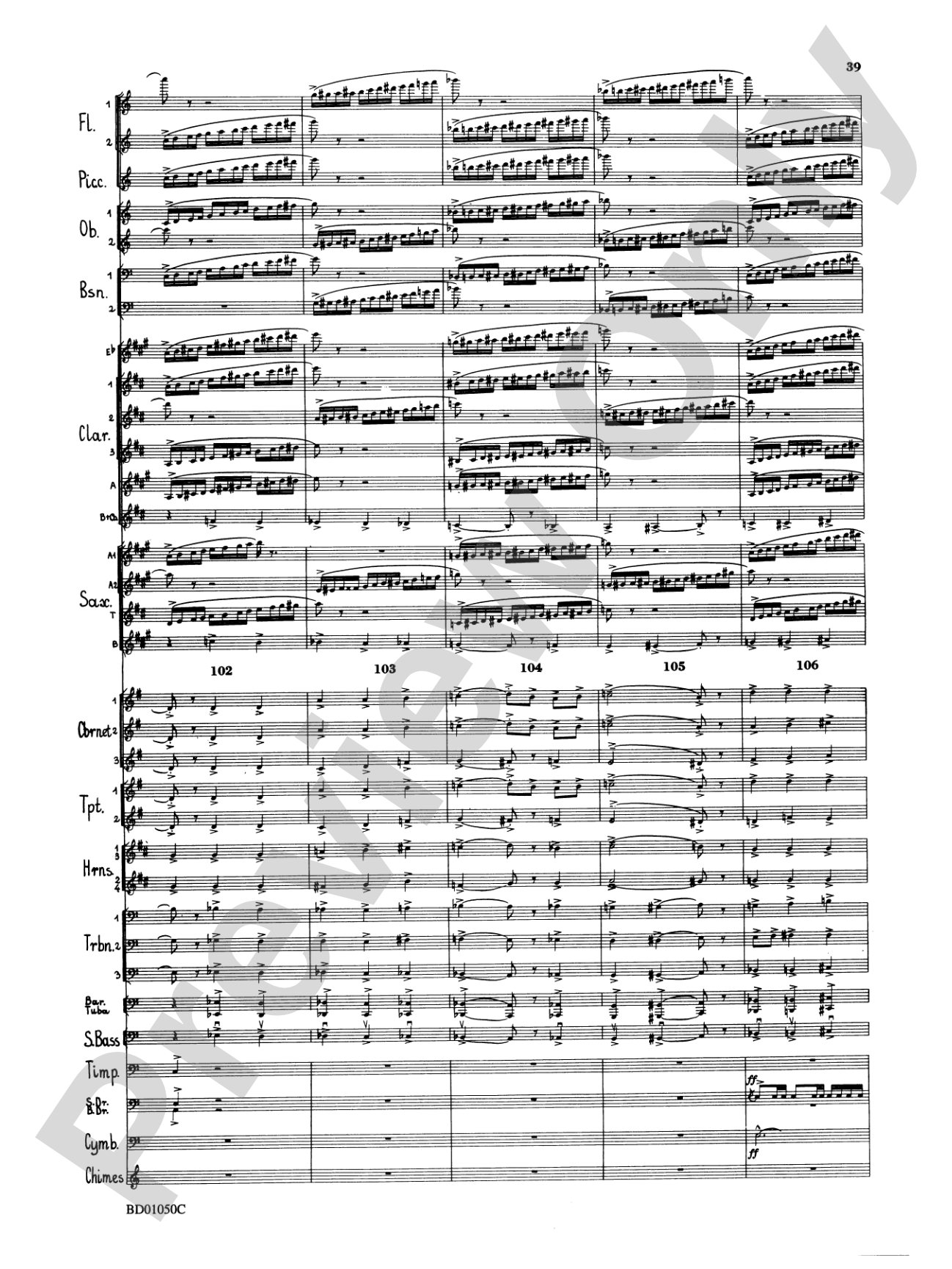 Trittico: Concert Band Conductor Score & Parts