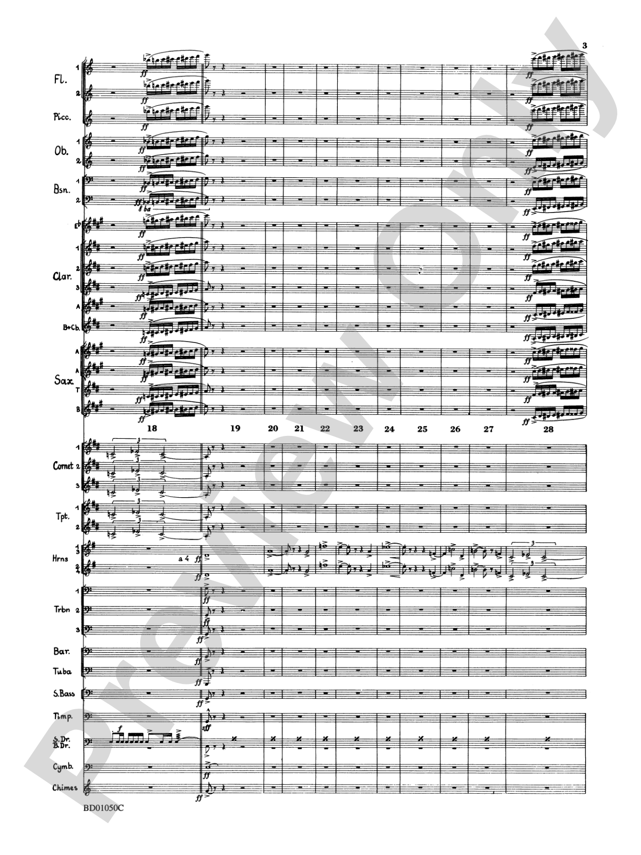 Trittico: Concert Band Conductor Score & Parts