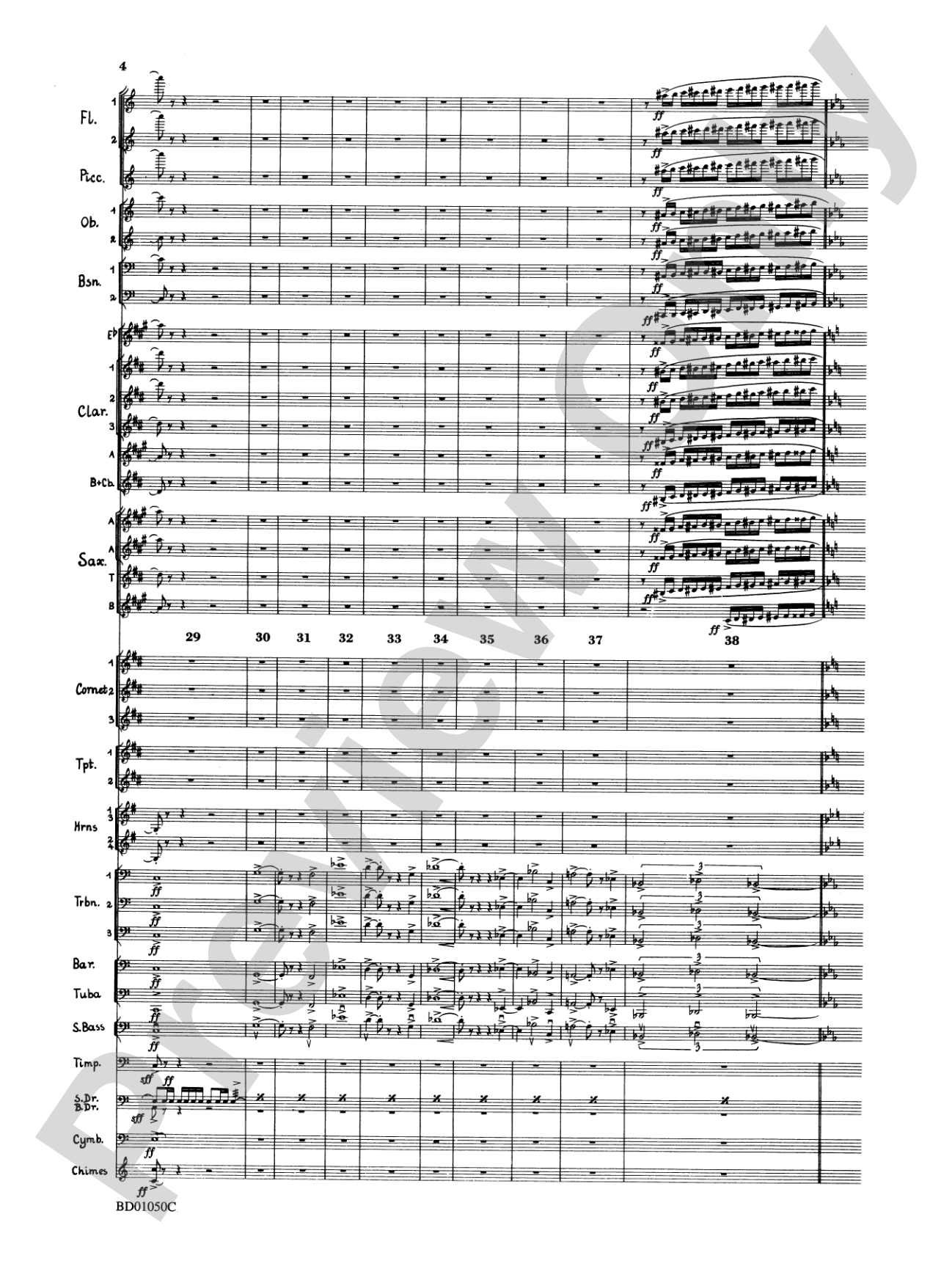 Trittico: Concert Band Conductor Score & Parts