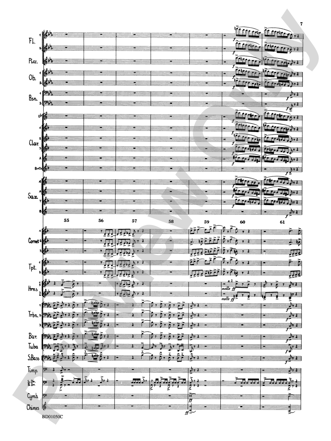 Trittico: Concert Band Conductor Score & Parts