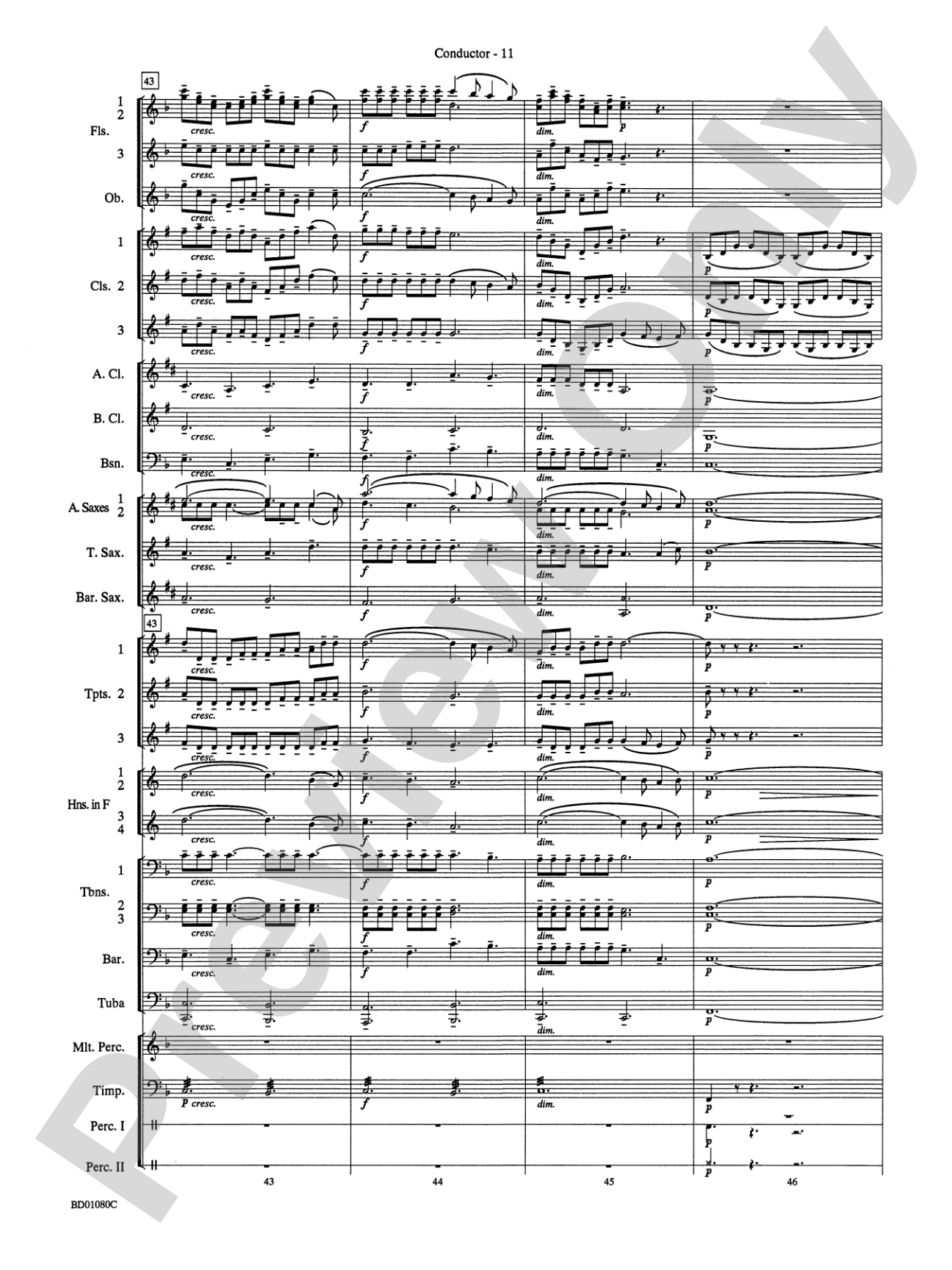 O Holy Night: Concert Band Conductor Score & Parts