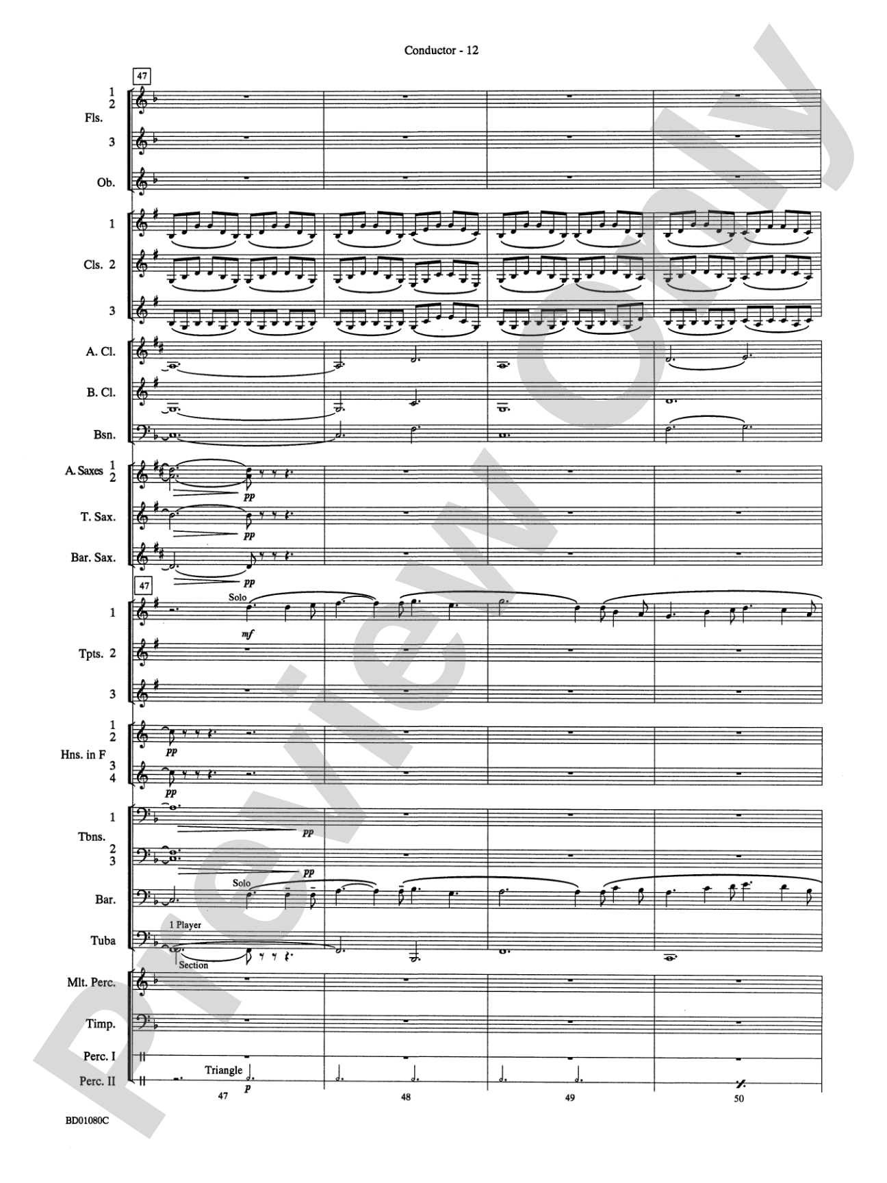 O Holy Night: Concert Band Conductor Score & Parts