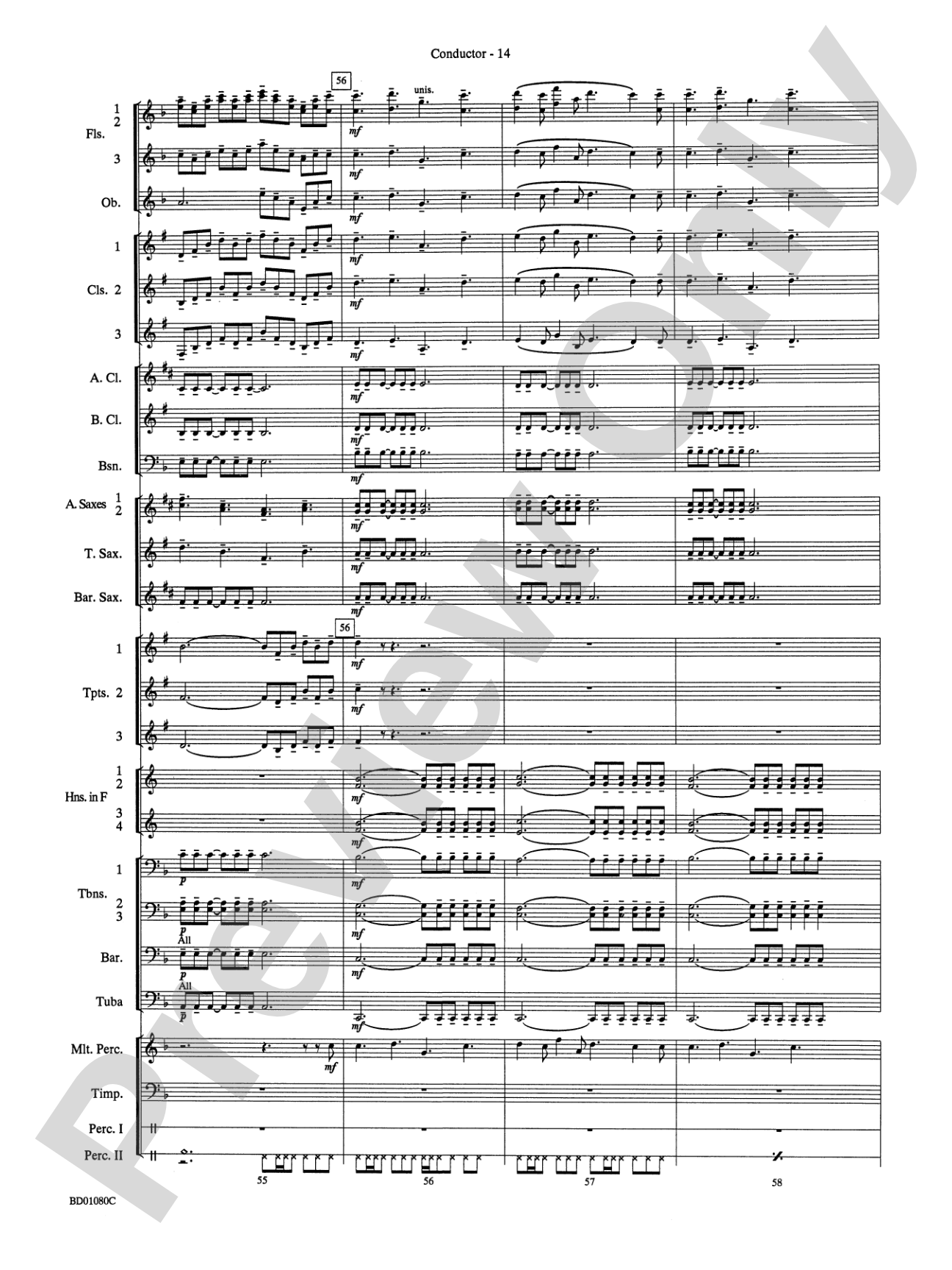 O Holy Night: Concert Band Conductor Score & Parts