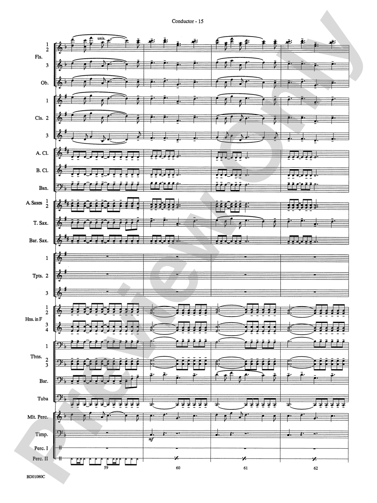 O Holy Night: Concert Band Conductor Score & Parts