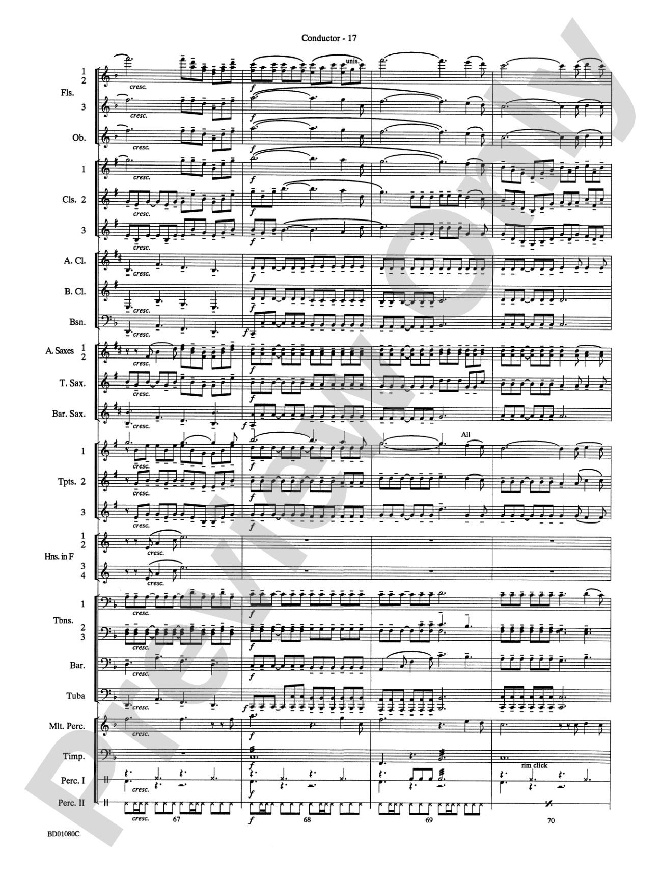 O Holy Night: Concert Band Conductor Score & Parts