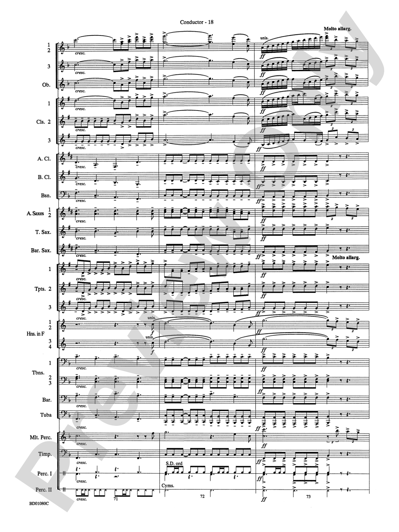 O Holy Night: Concert Band Conductor Score & Parts