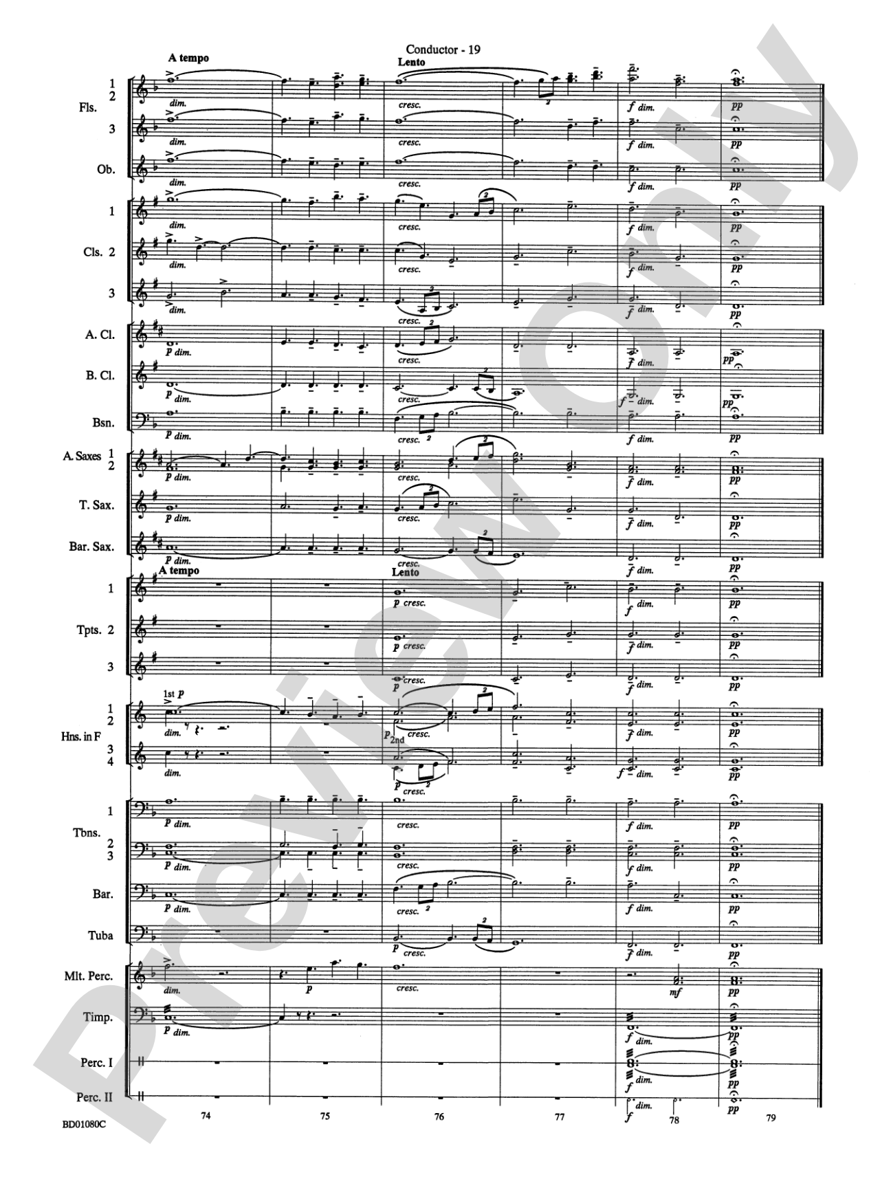 O Holy Night: Concert Band Conductor Score & Parts