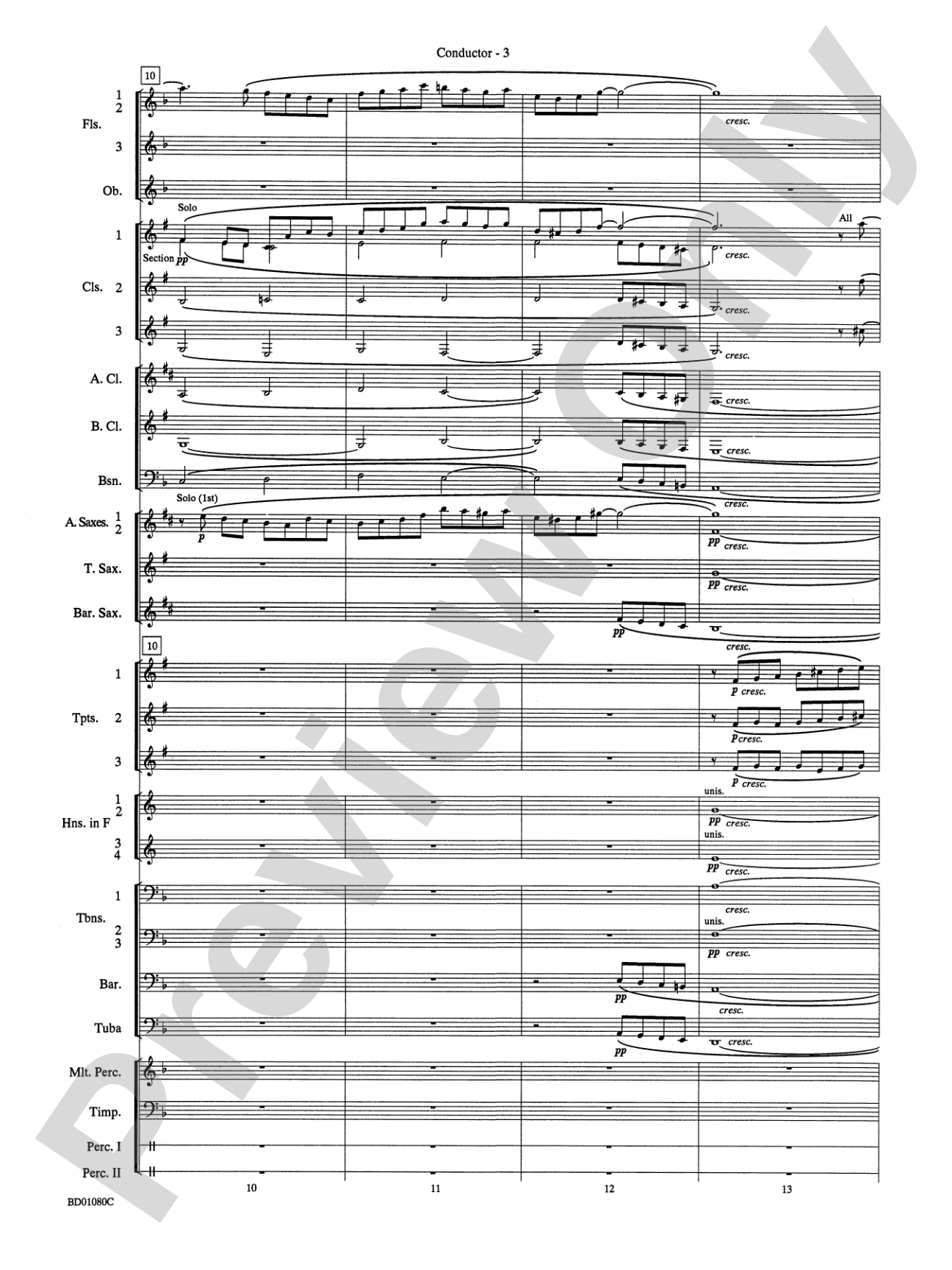 O Holy Night: Concert Band Conductor Score & Parts