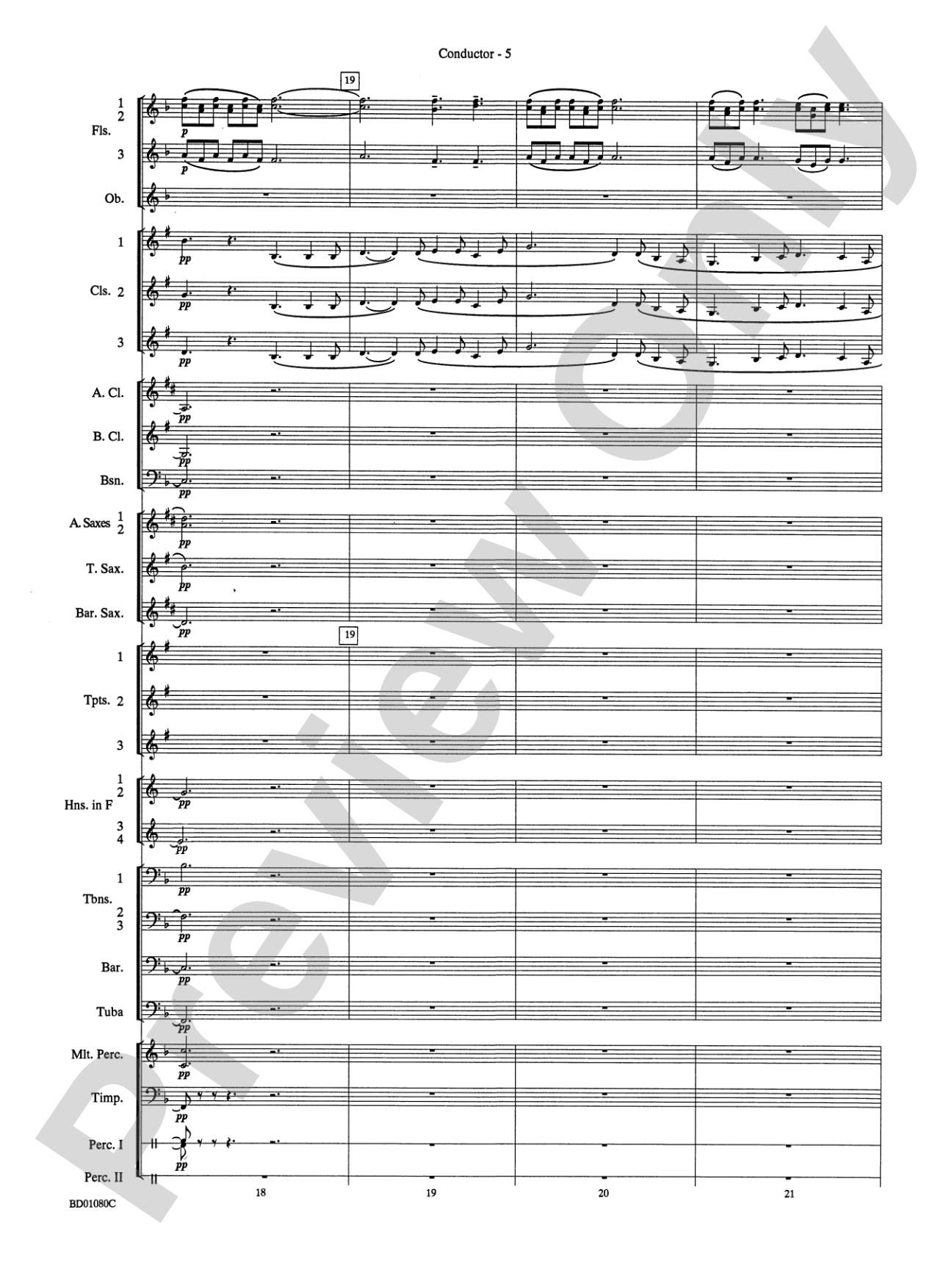 O Holy Night: Concert Band Conductor Score & Parts