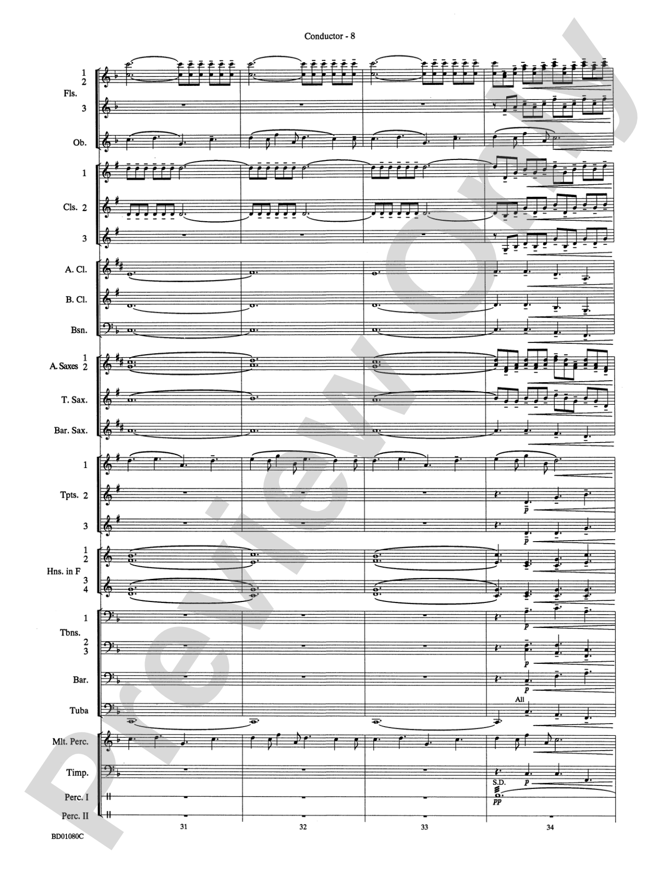 O Holy Night: Concert Band Conductor Score & Parts