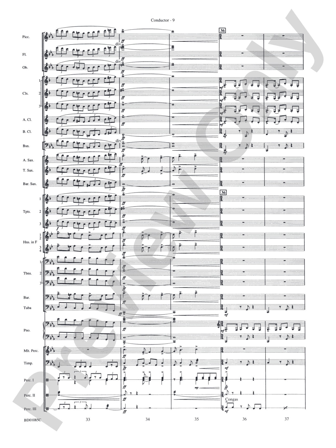 The Ascension (from The Divine Comedy): Concert Band Conductor Score & Parts