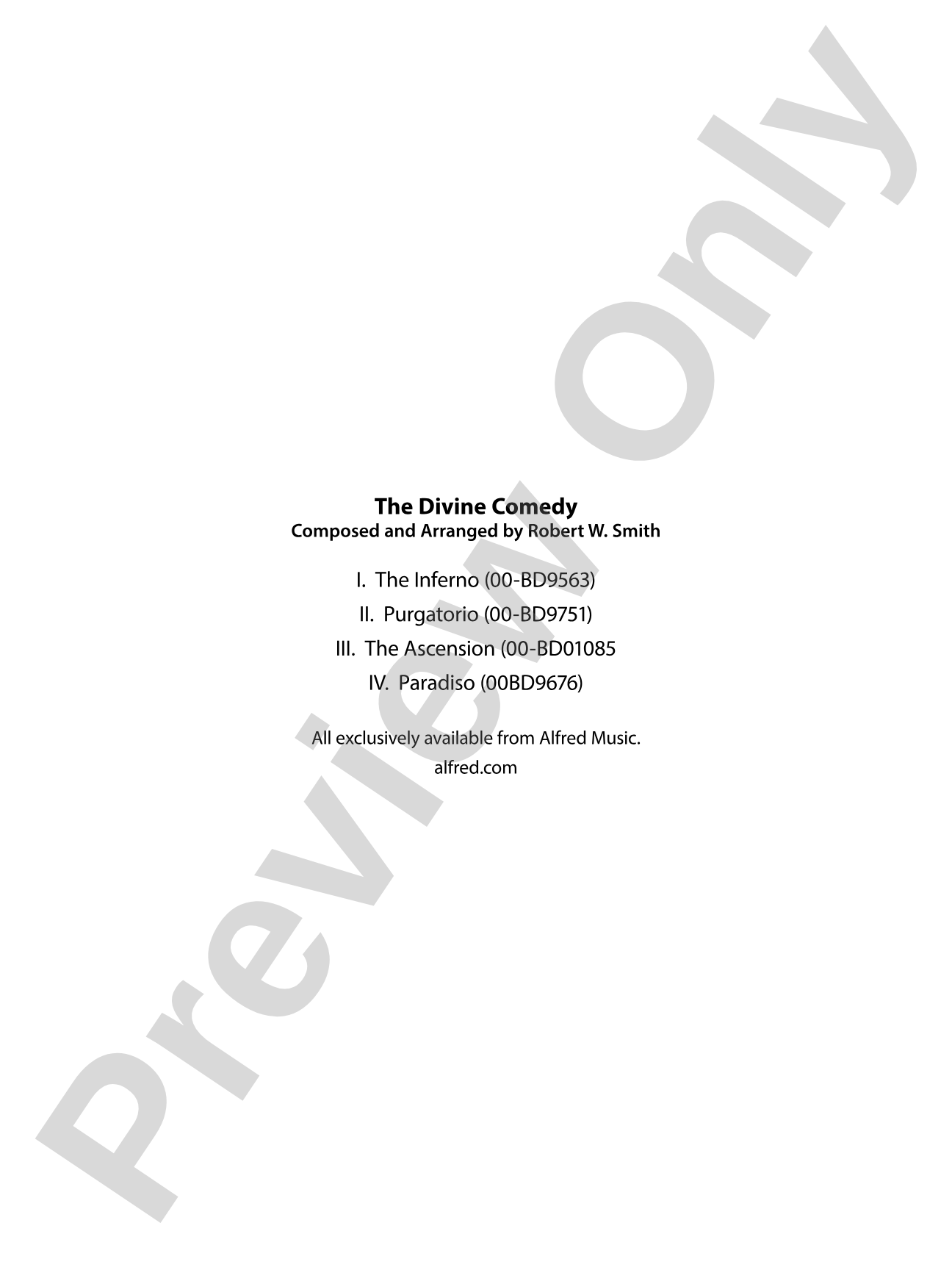 The Ascension (from The Divine Comedy): Concert Band Conductor Score & Parts