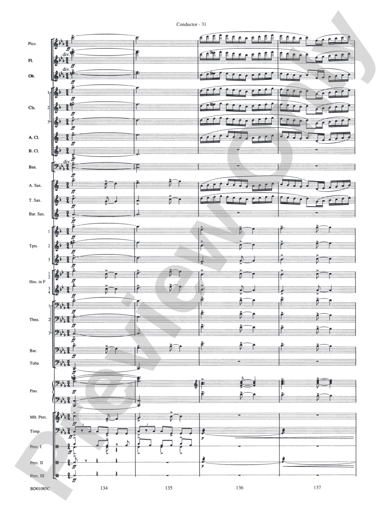 The Ascension (from The Divine Comedy): Concert Band Conductor Score & Parts
